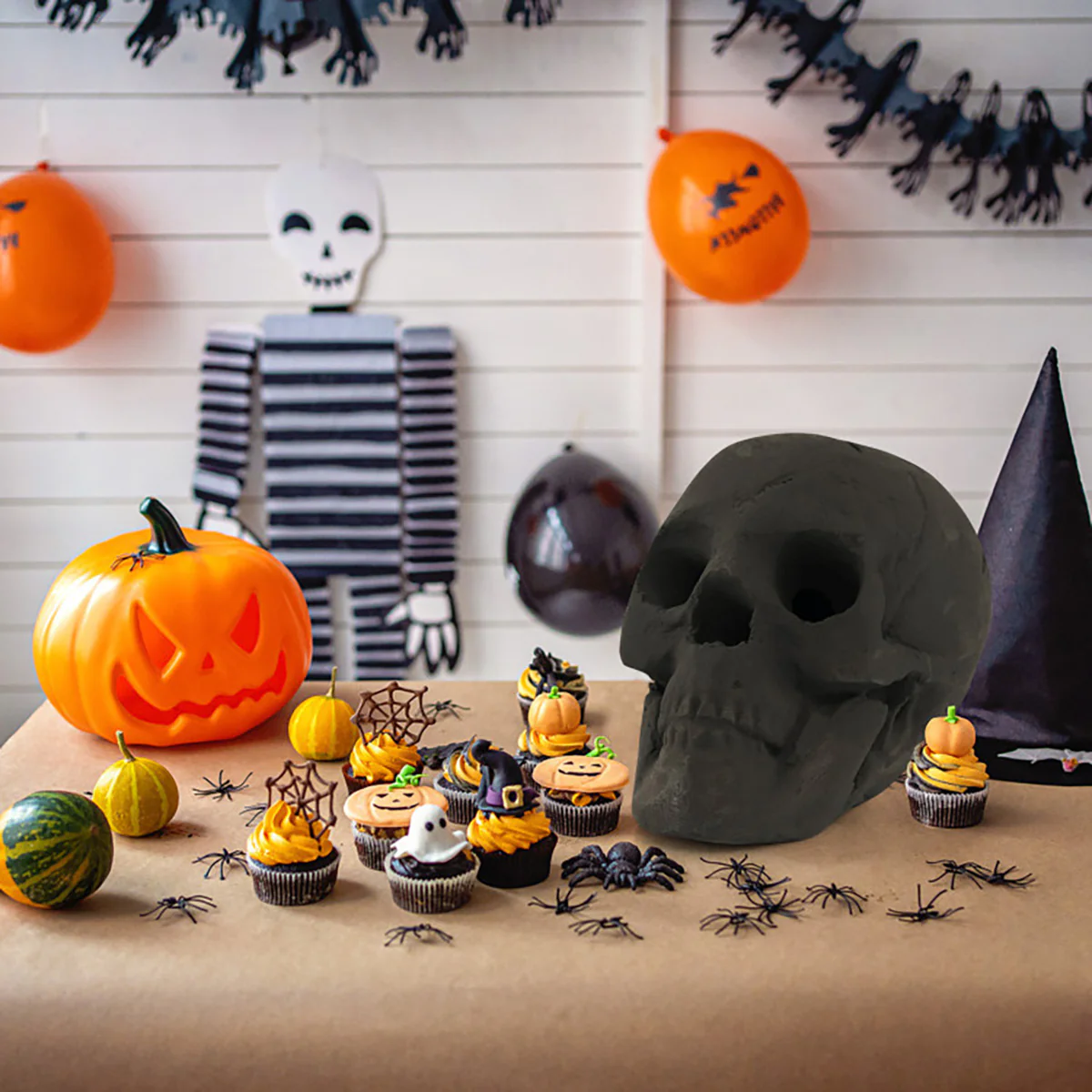 Ceramic Fireproof Fire Pit Skull - Image 9