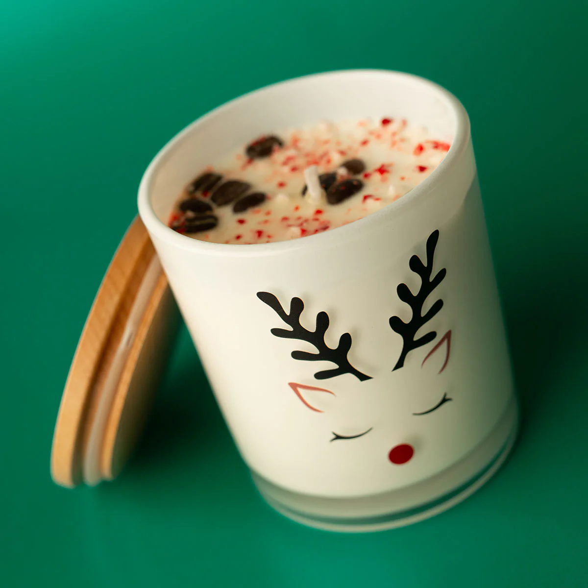 Christmas Printed Candle - Reindeer - Image 3