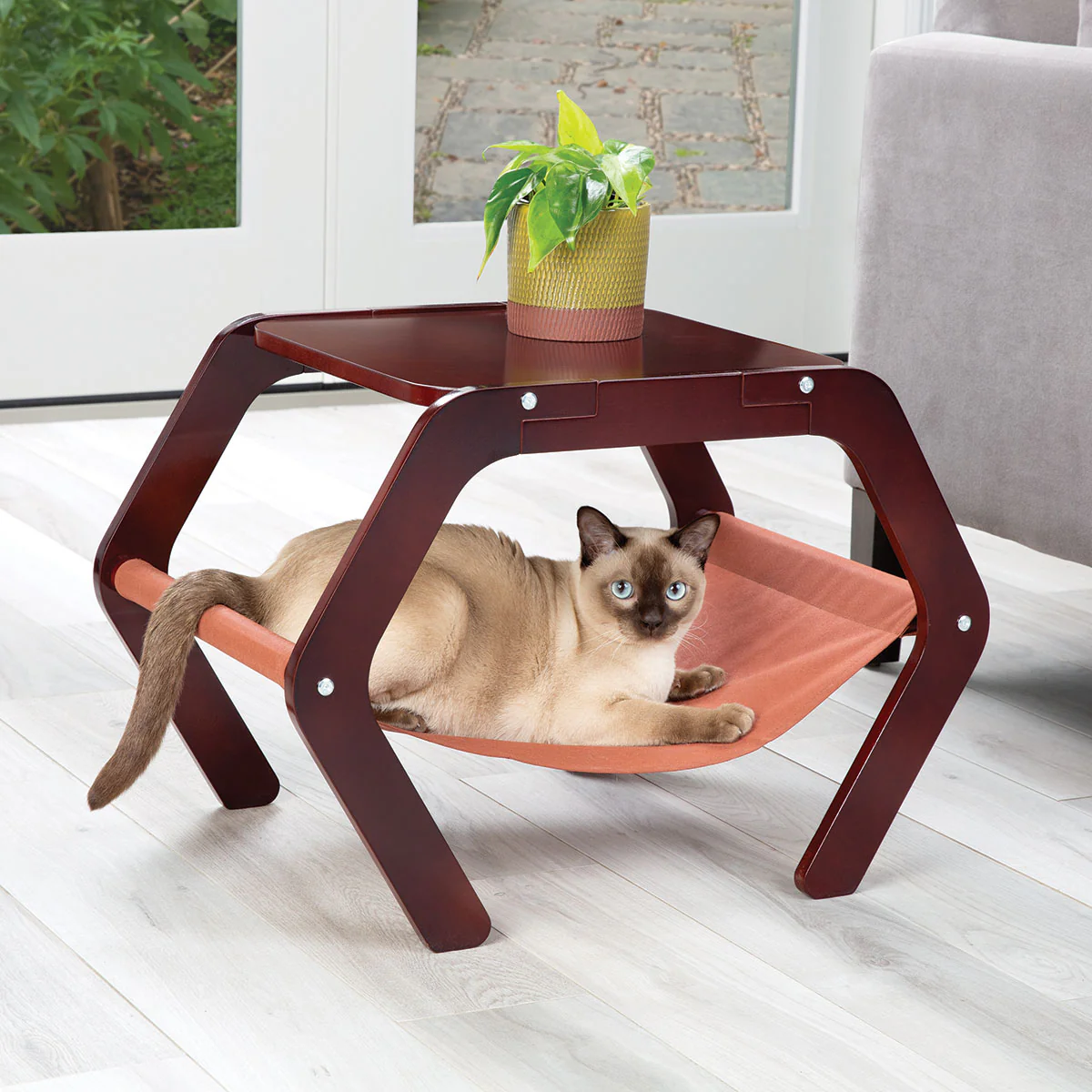 Coffee Table with Pet Hammock