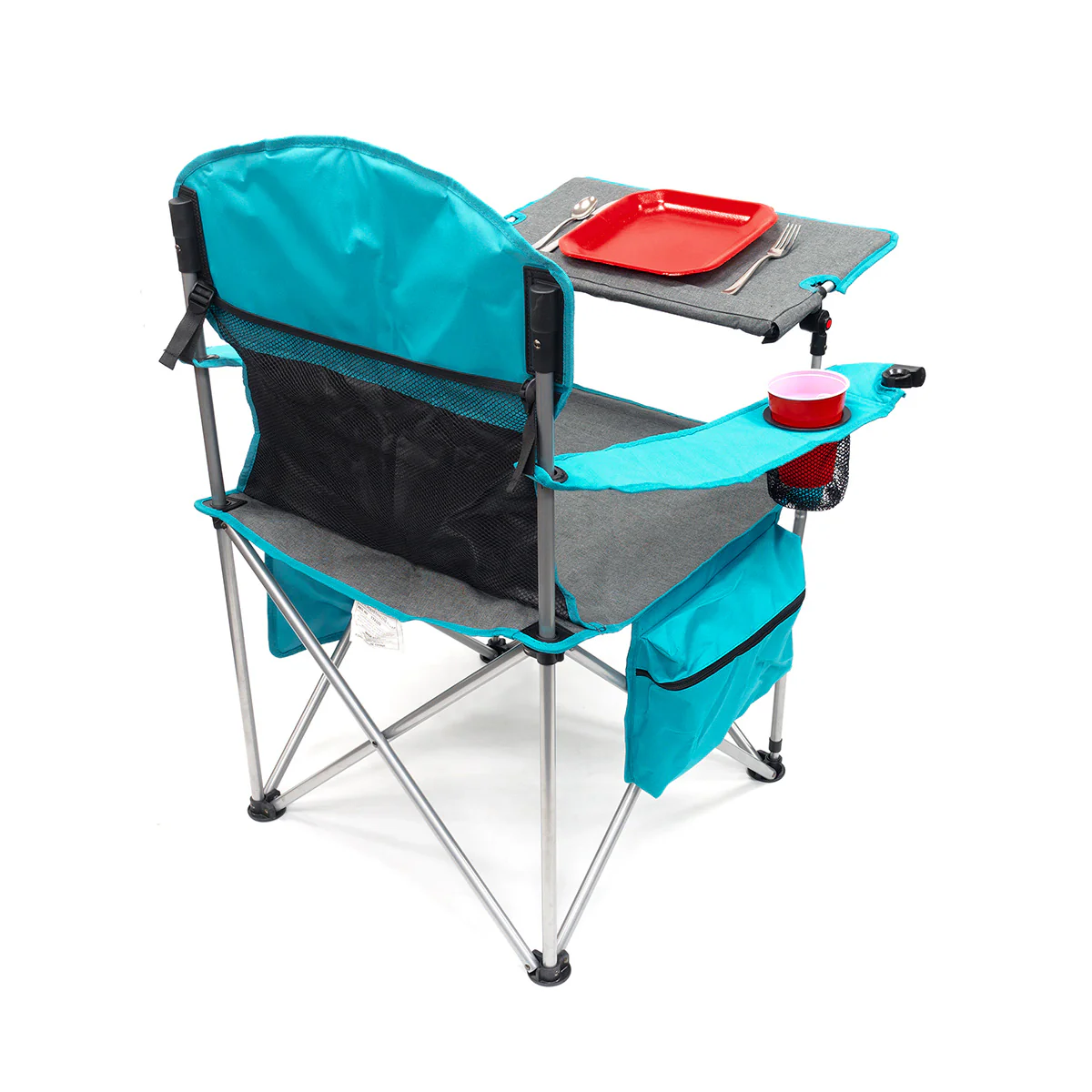 Collapsible Folding Outdoor Chair with Adjustable Table - Image 5