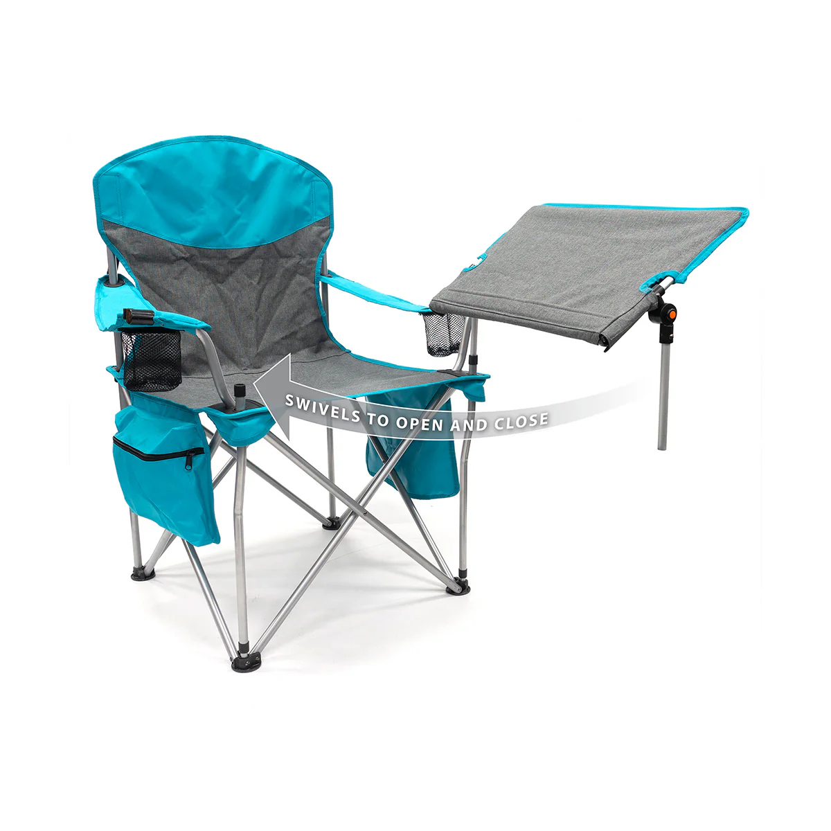 Collapsible Folding Outdoor Chair with Adjustable Table - Image 6