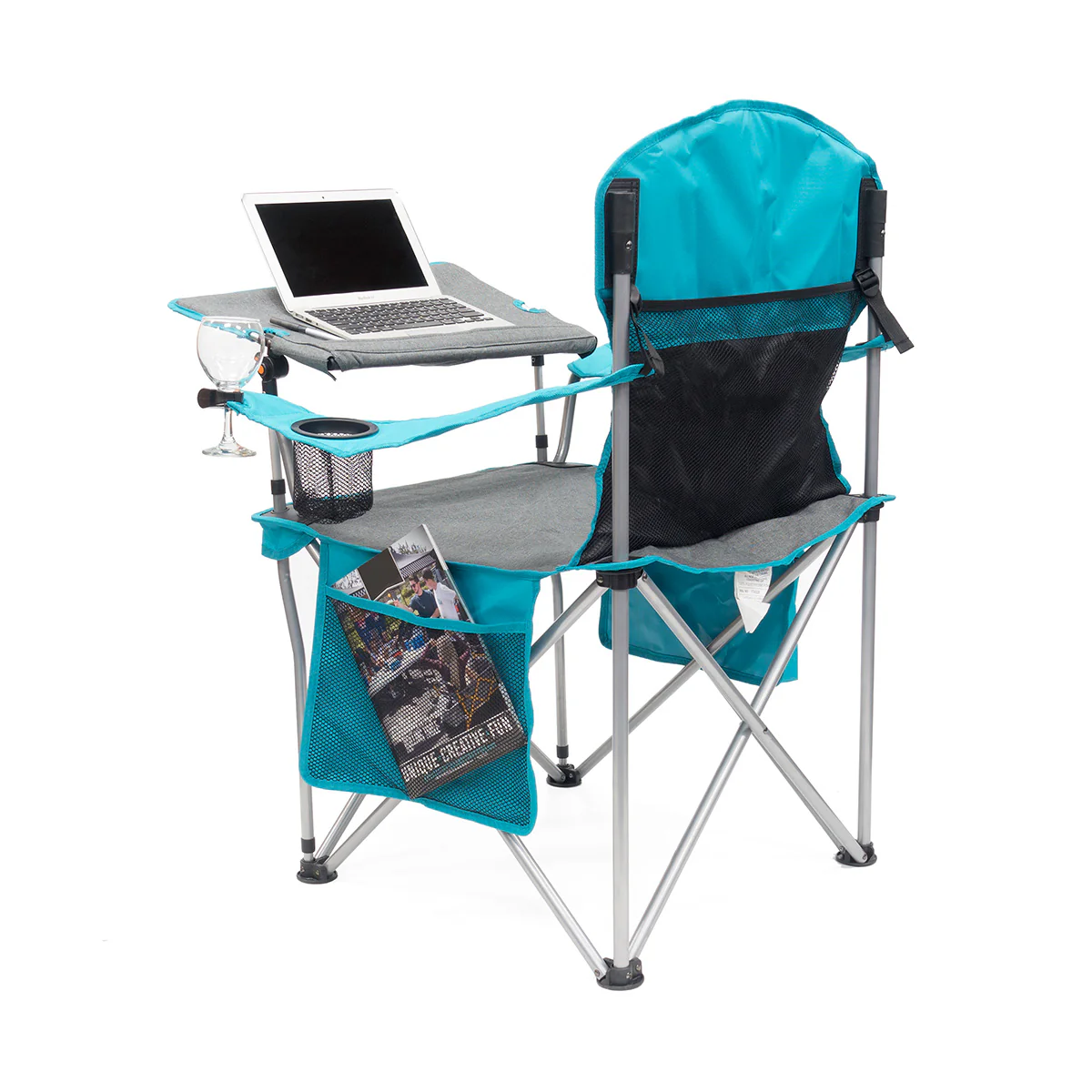 Collapsible Folding Outdoor Chair with Adjustable Table - Image 7