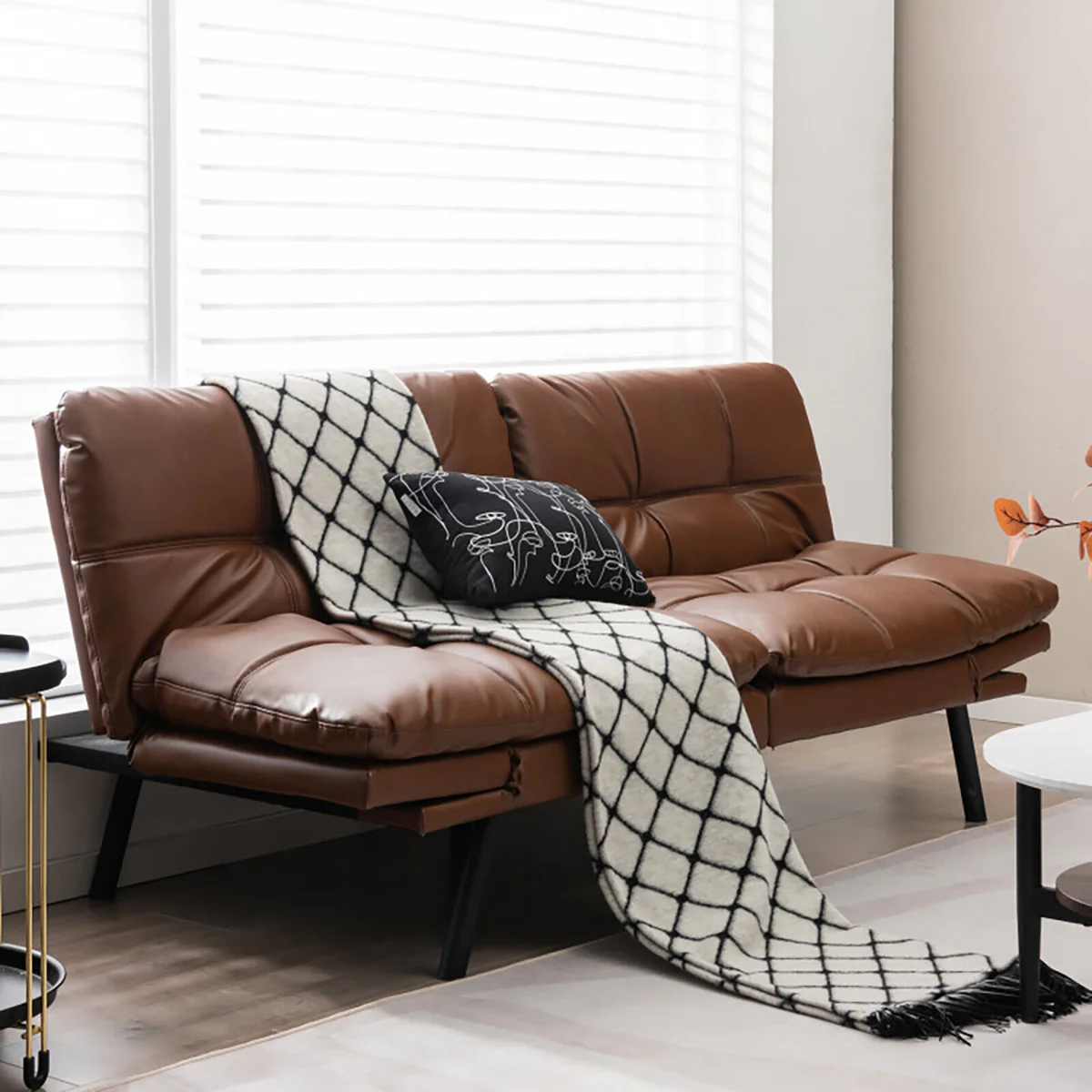 Convertible Memory Foam Futon Sofa Bed - Image 12