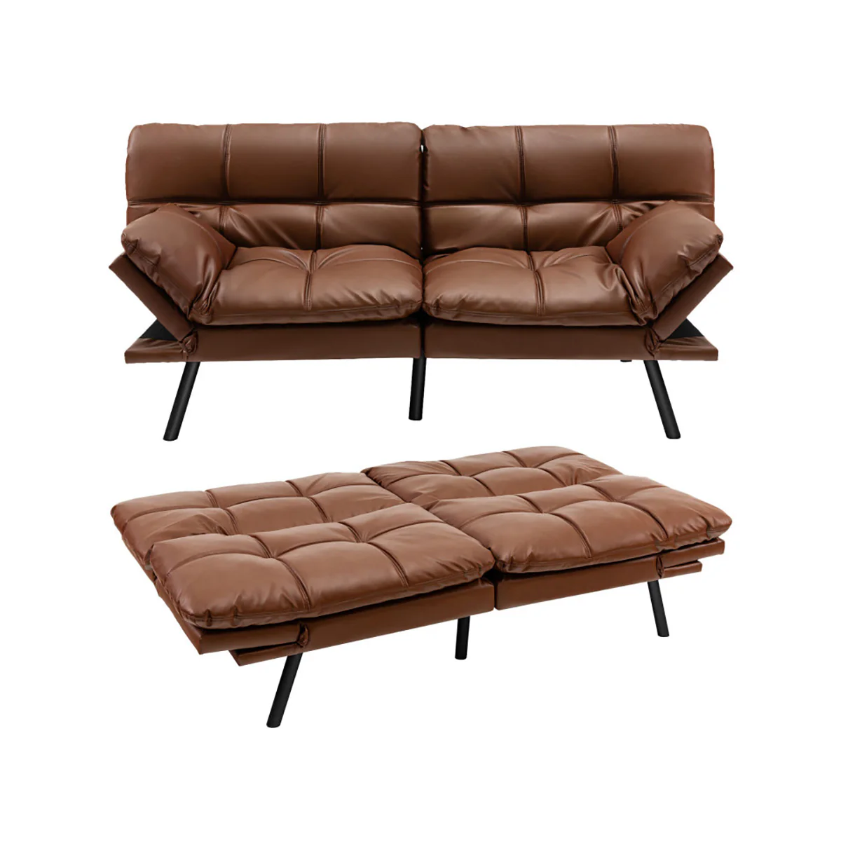 Convertible Memory Foam Futon Sofa Bed - Image 17
