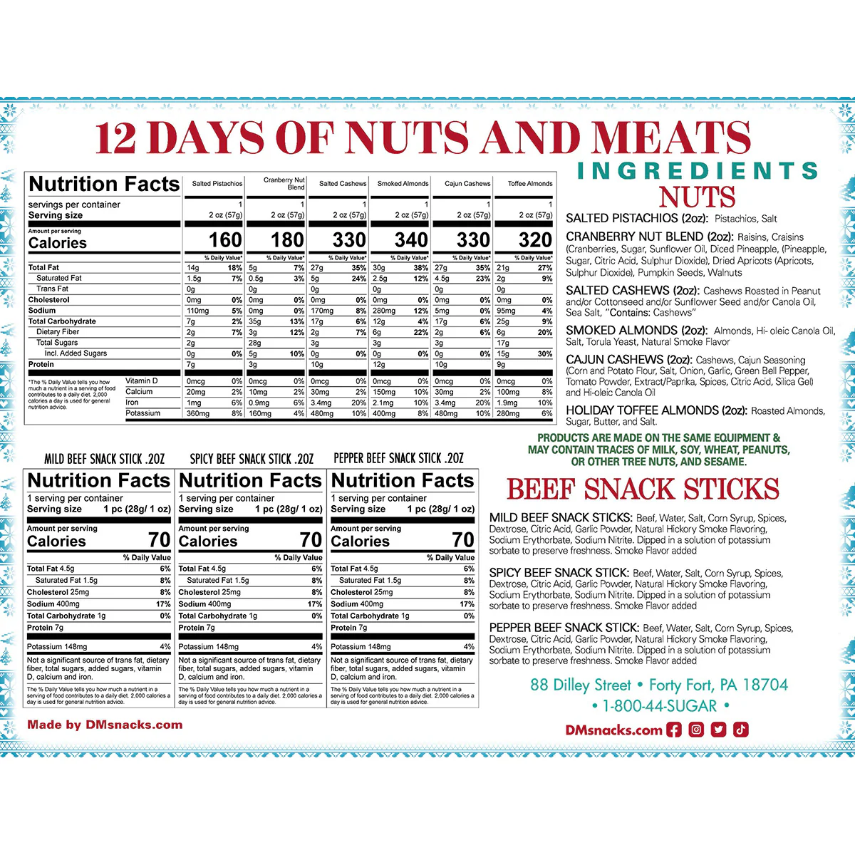 Damn, Man 12 Days of Gourmet Nuts and Meats Advent Calendar - Image 7