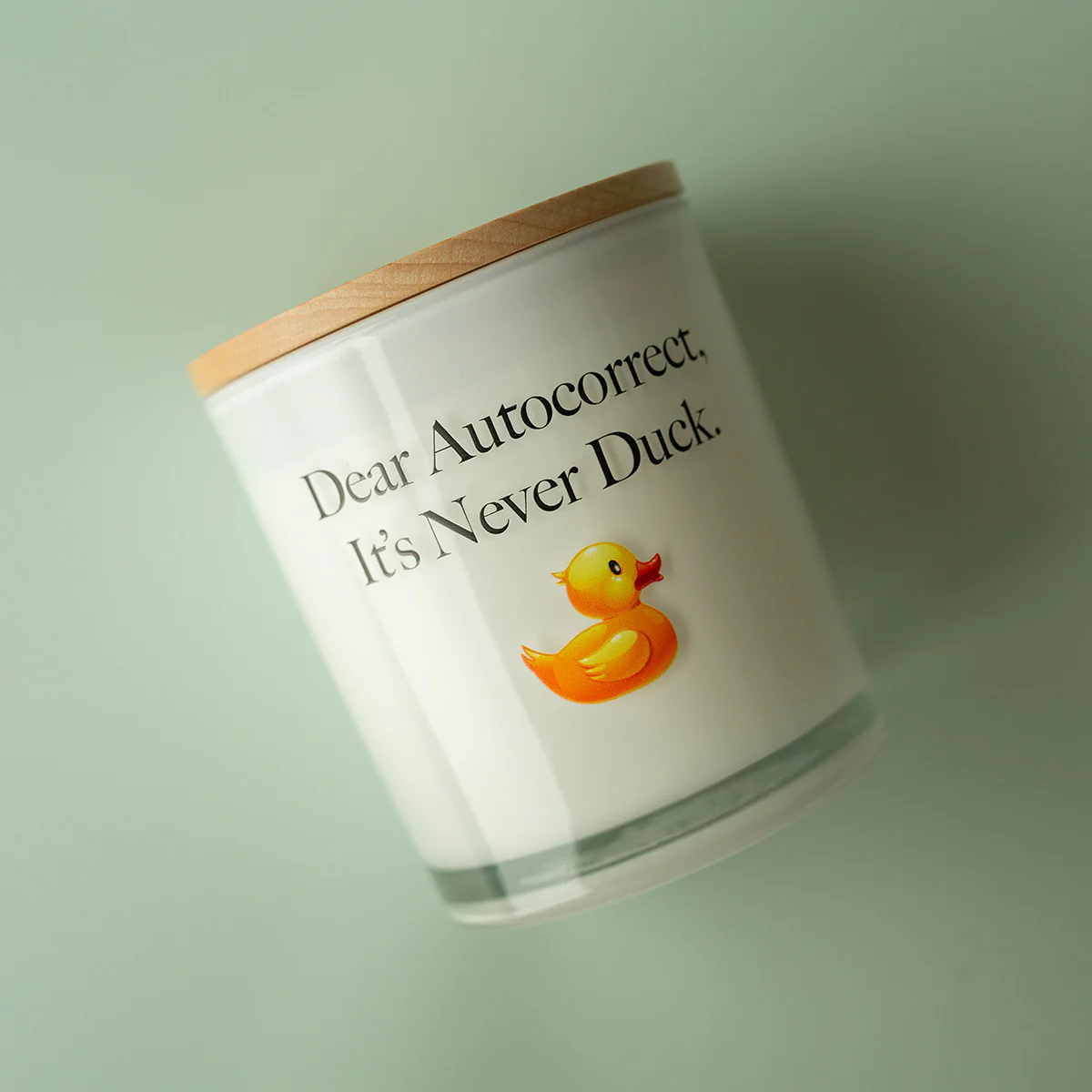 Dear Autocorrect Printed Soy Candle - Image 3