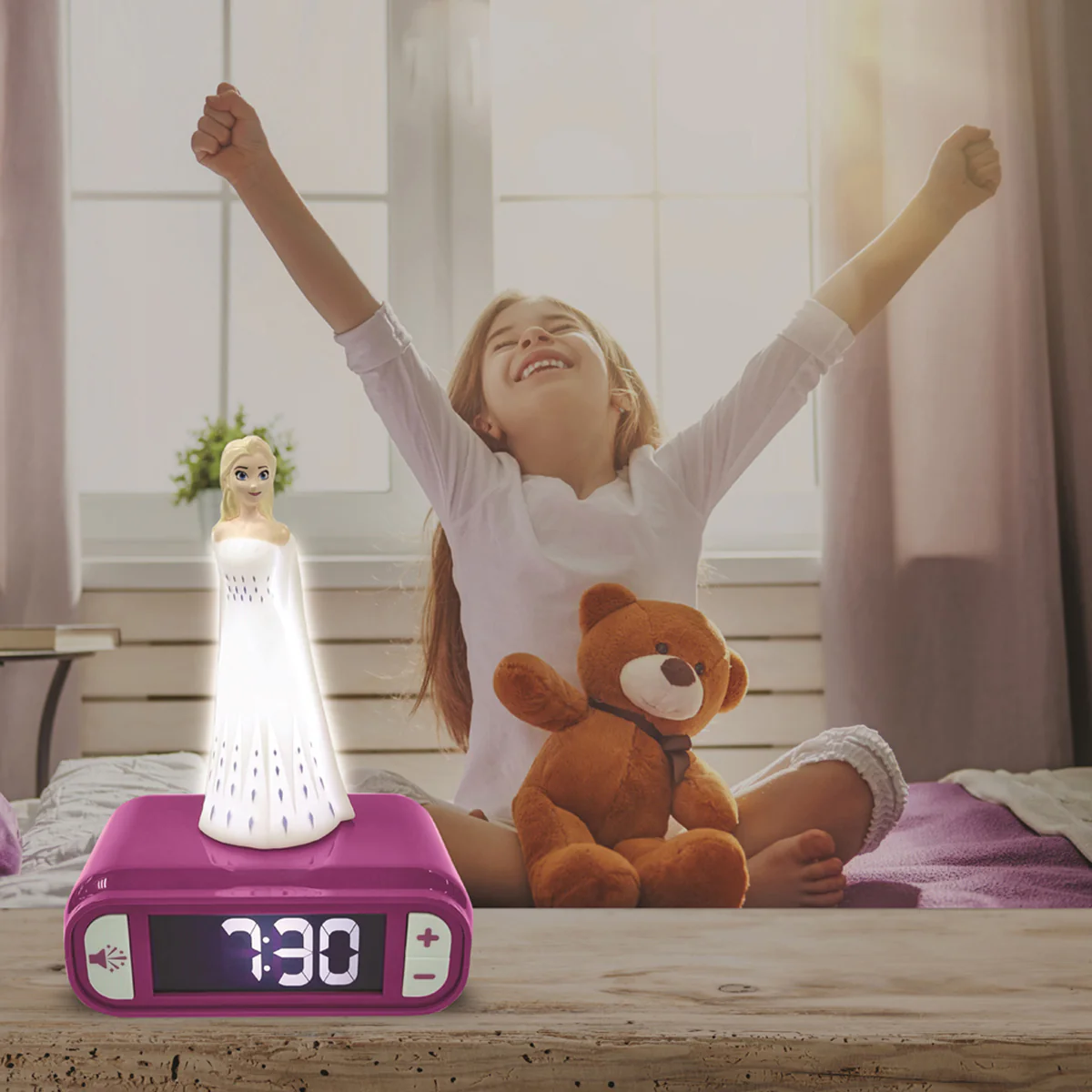 Disney Frozen Elsa Digital Alarm Clock with Nightlight - Image 3