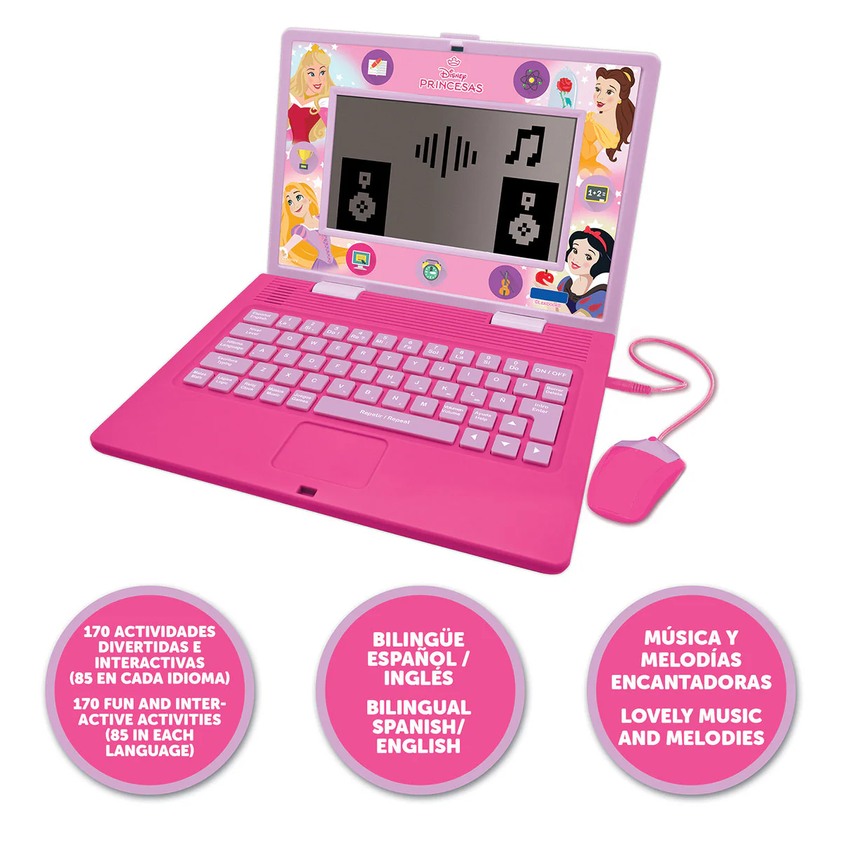Disney Princess Bilingual Talking Educational Laptop - Image 11