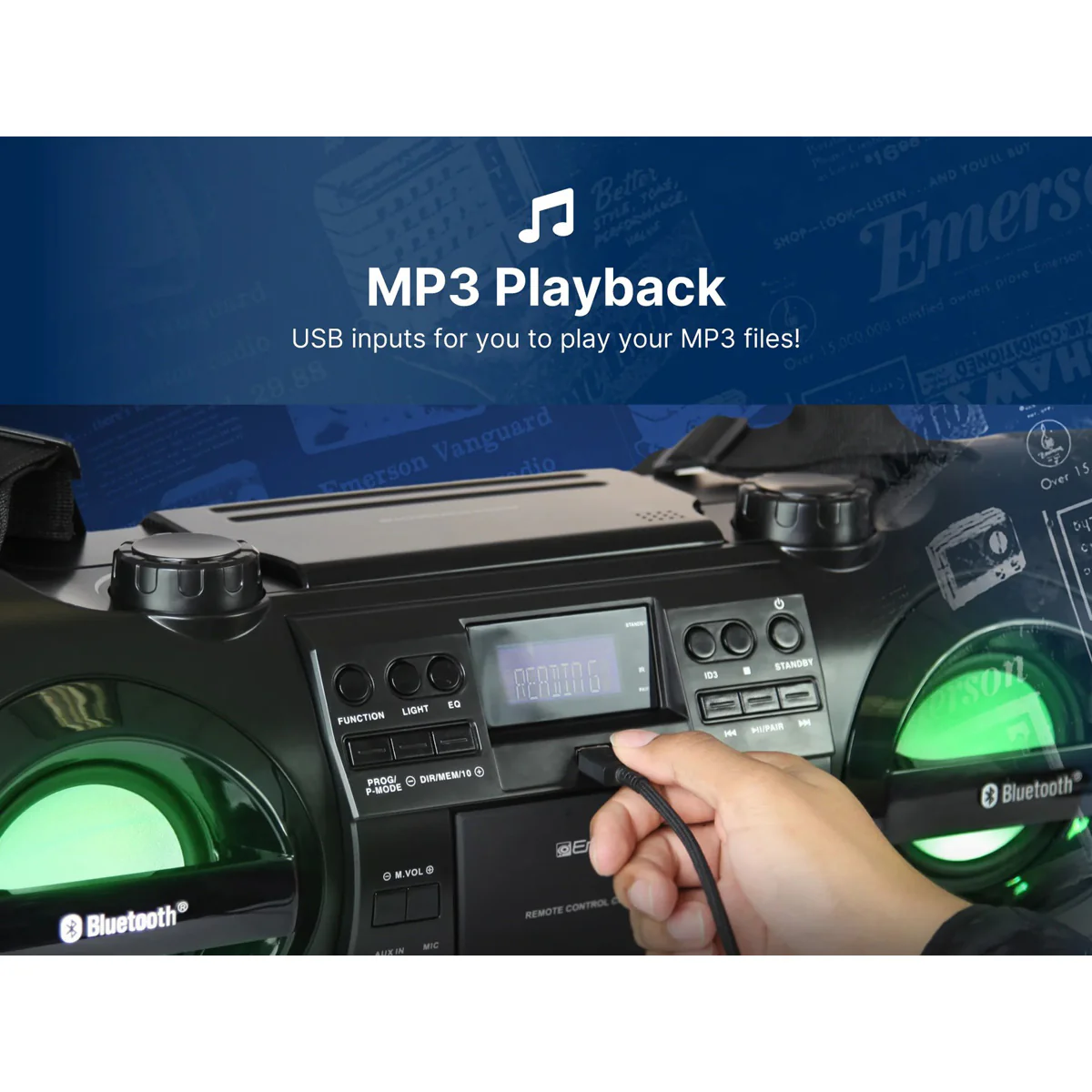Dual Subwoofer Bluetooth Boombox - Image 18