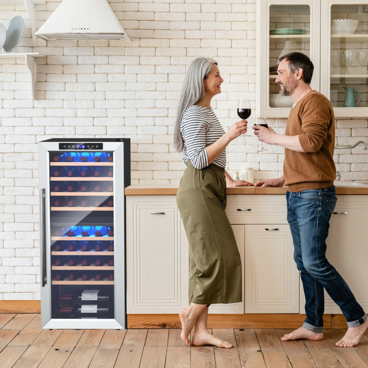 Dual Zone 43 Bottle Wine Cooler Refrigerator - Image 10