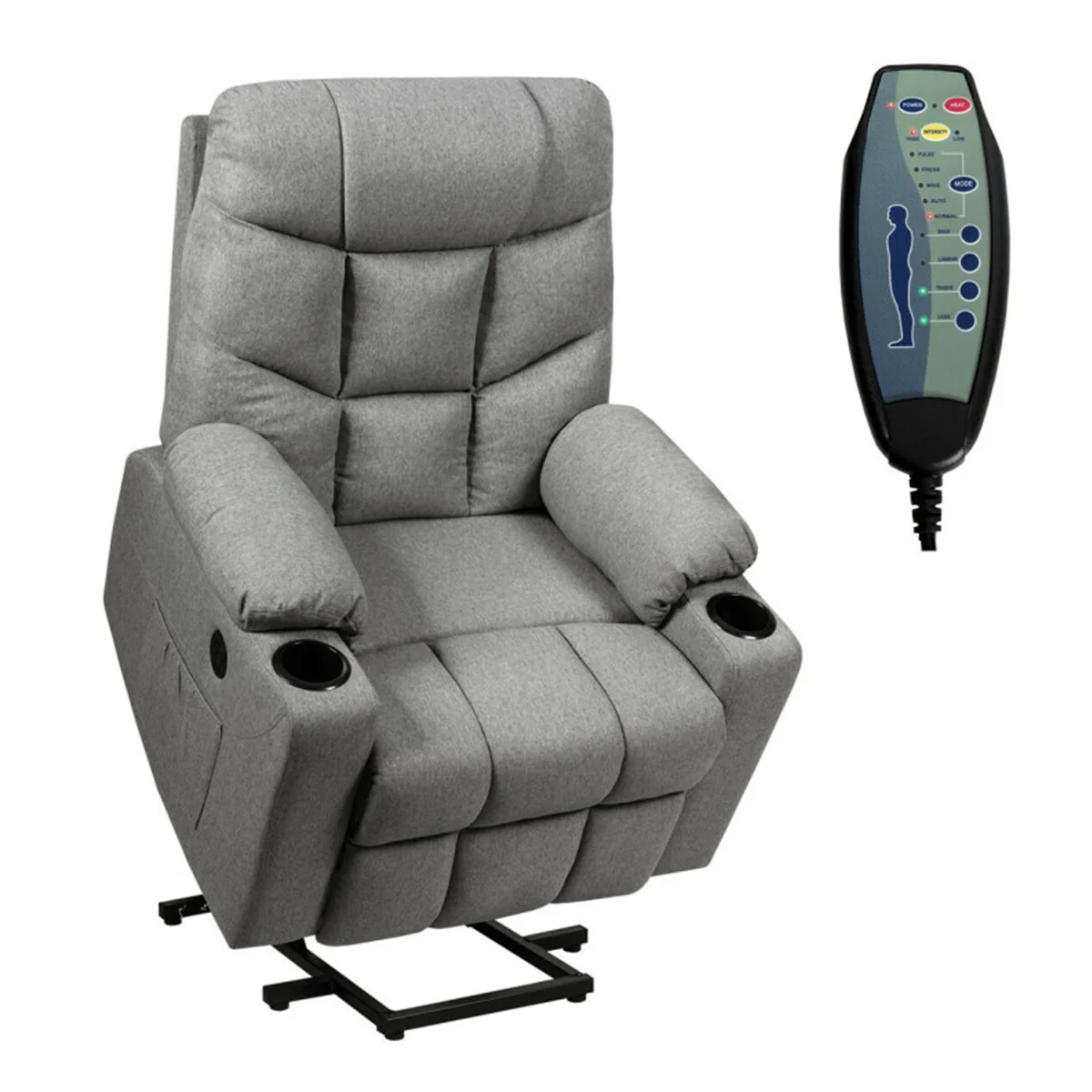 Electric Power Lift Heated Massage Chair Recliner - Image 8