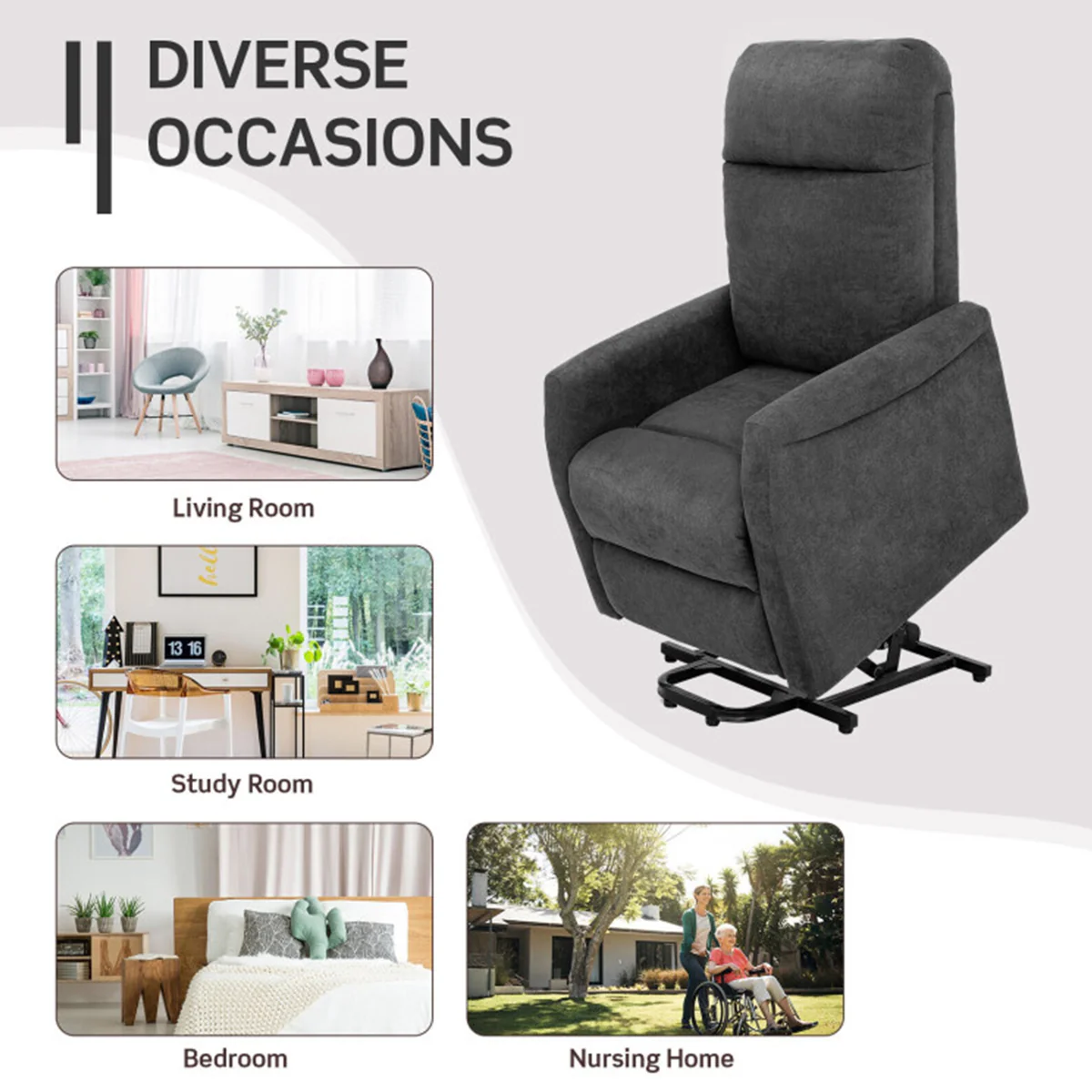 Electric Power Lift Recliner with Remote Control - Image 3