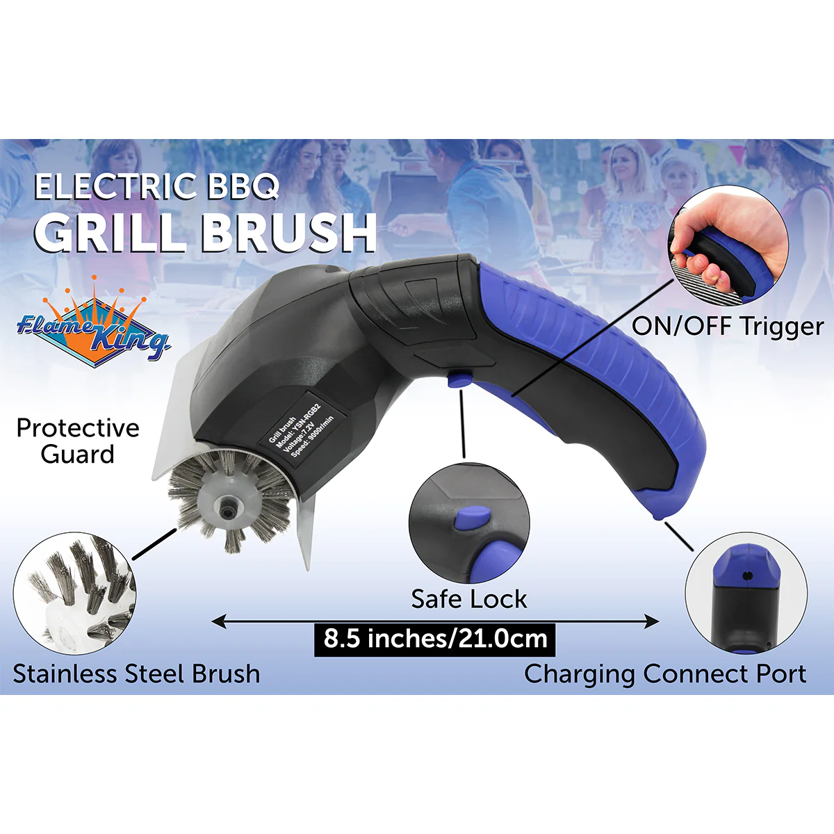 Electric Power Scrubber Grill Brush - Image 4