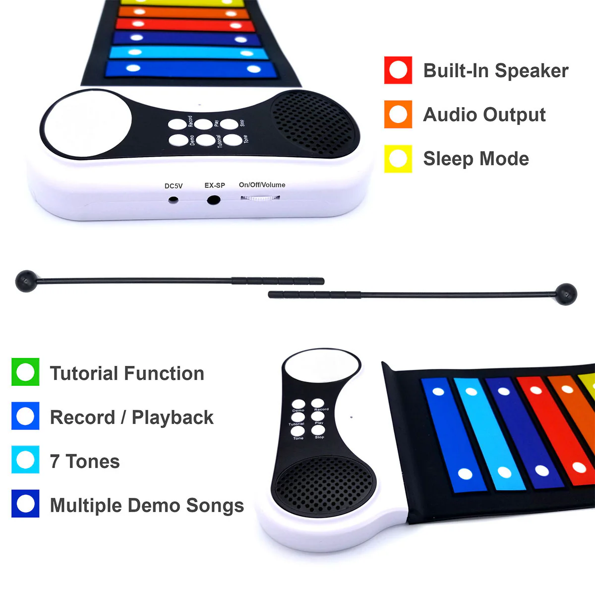Flexible Roll-Up Xylophone - Image 5