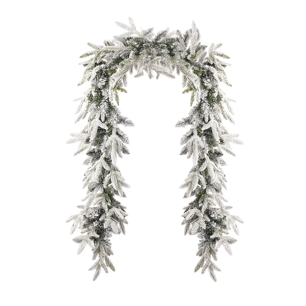 9' Flocked Frasier Fir Garland - Image 2
