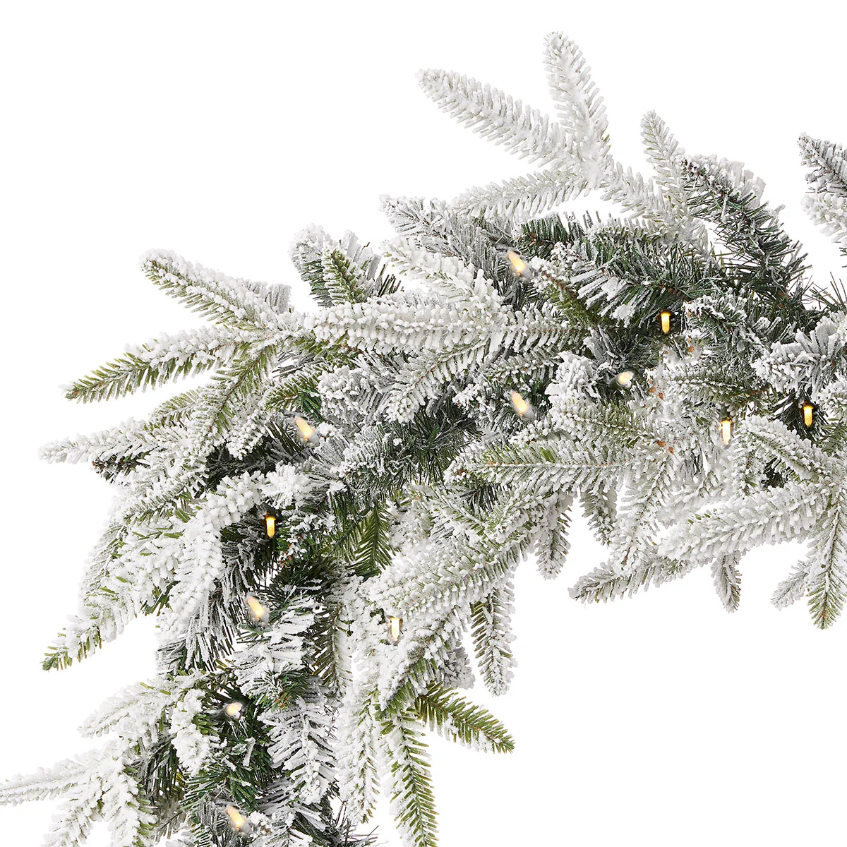 9' Flocked Frasier Fir Garland - Image 3