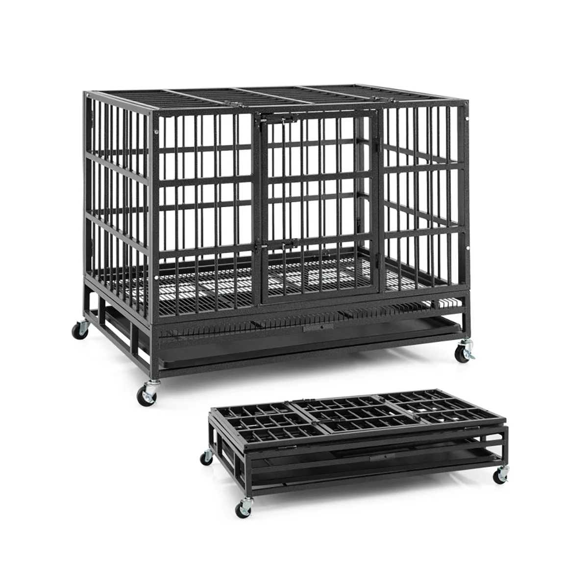 Foldable Heavy-Duty Metal Dog Cage - Image 4