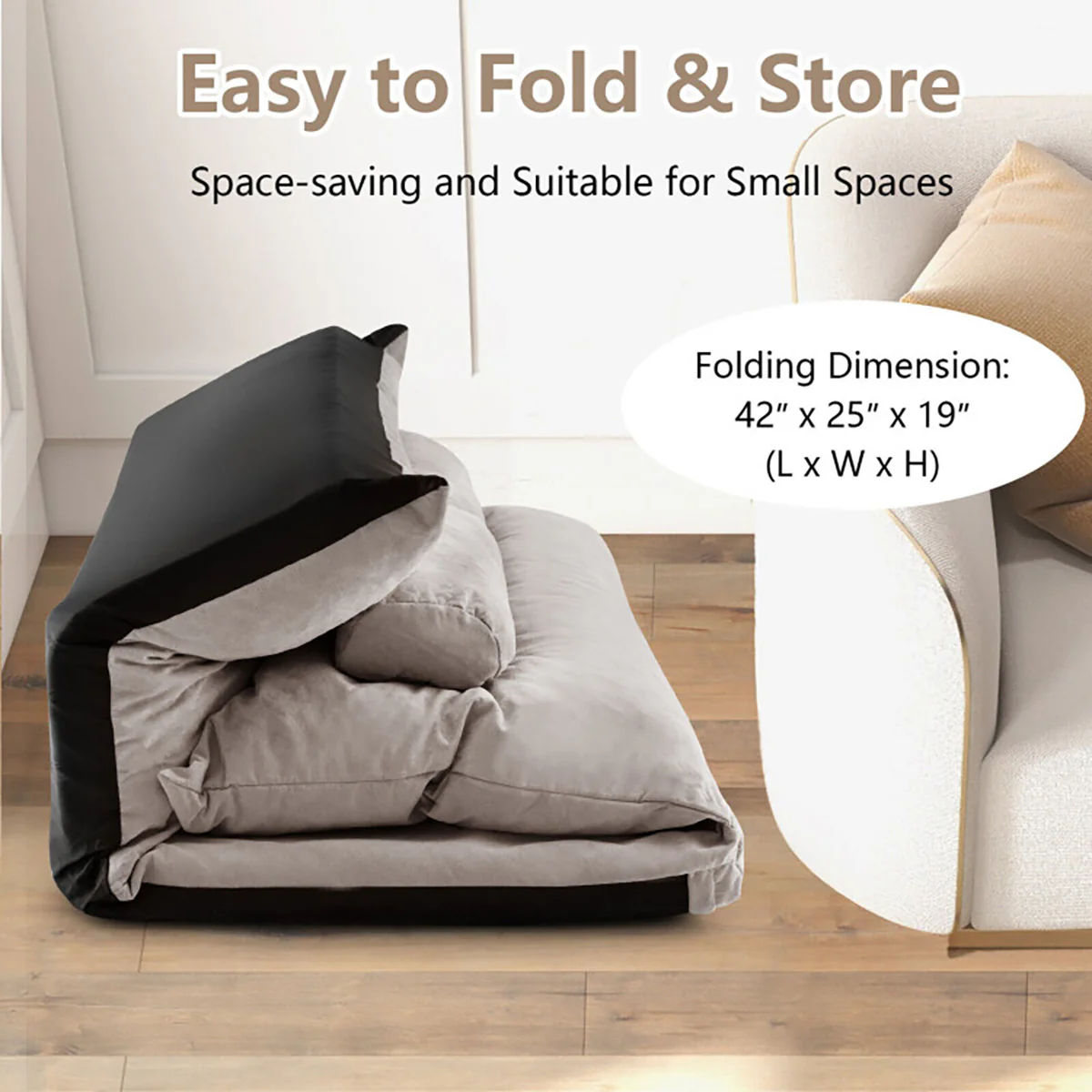 Folding Floor Sofa Bed - Image 3