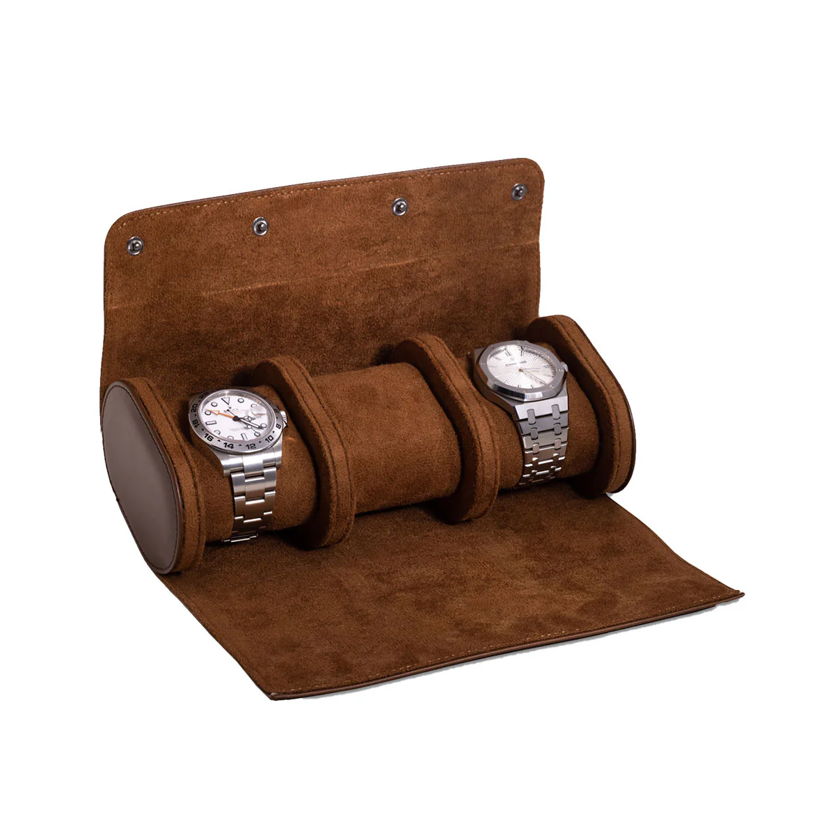 Genuine Leather Watch Roll for 3 Watches - Image 3