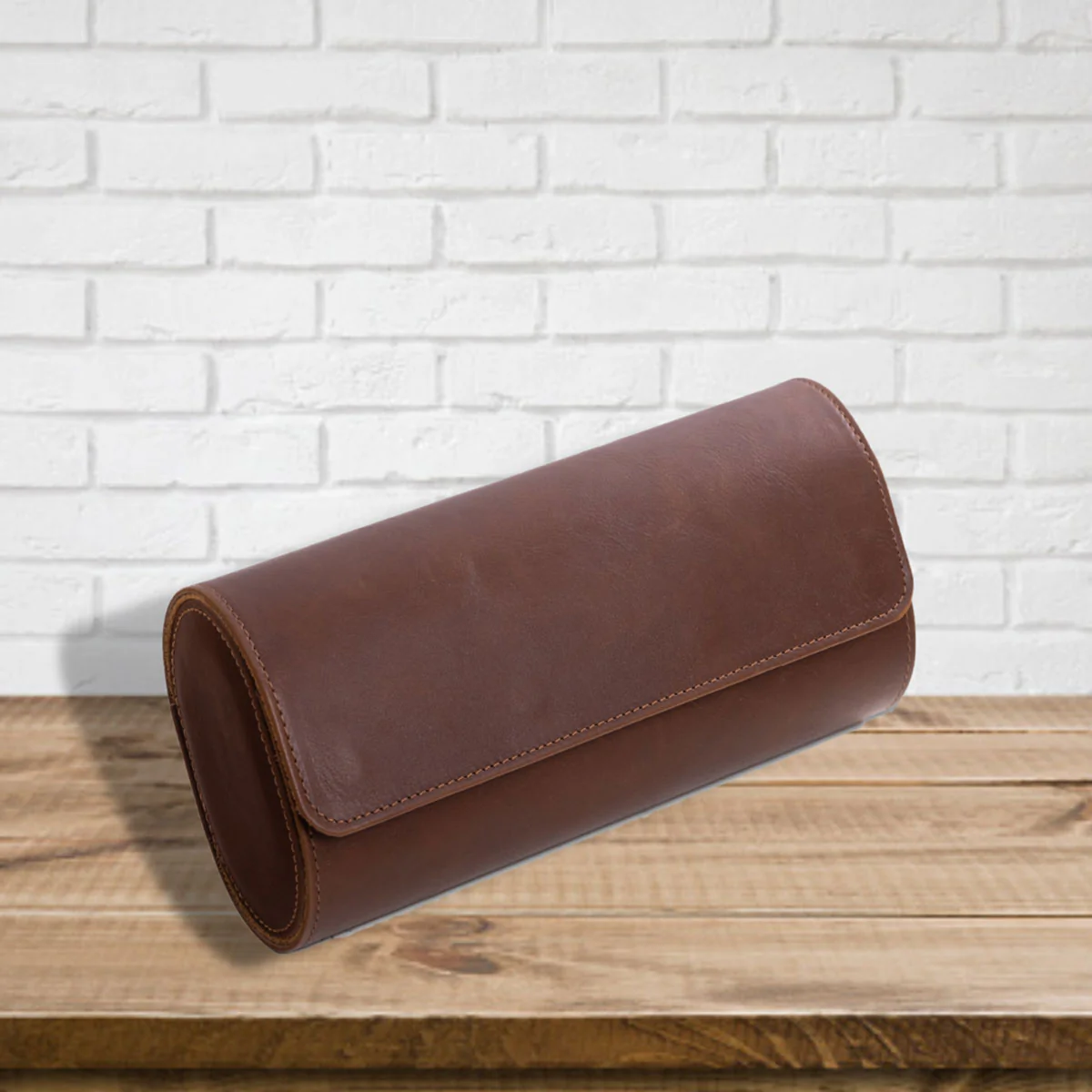 Genuine Leather Watch Roll for 3 Watches - Image 6