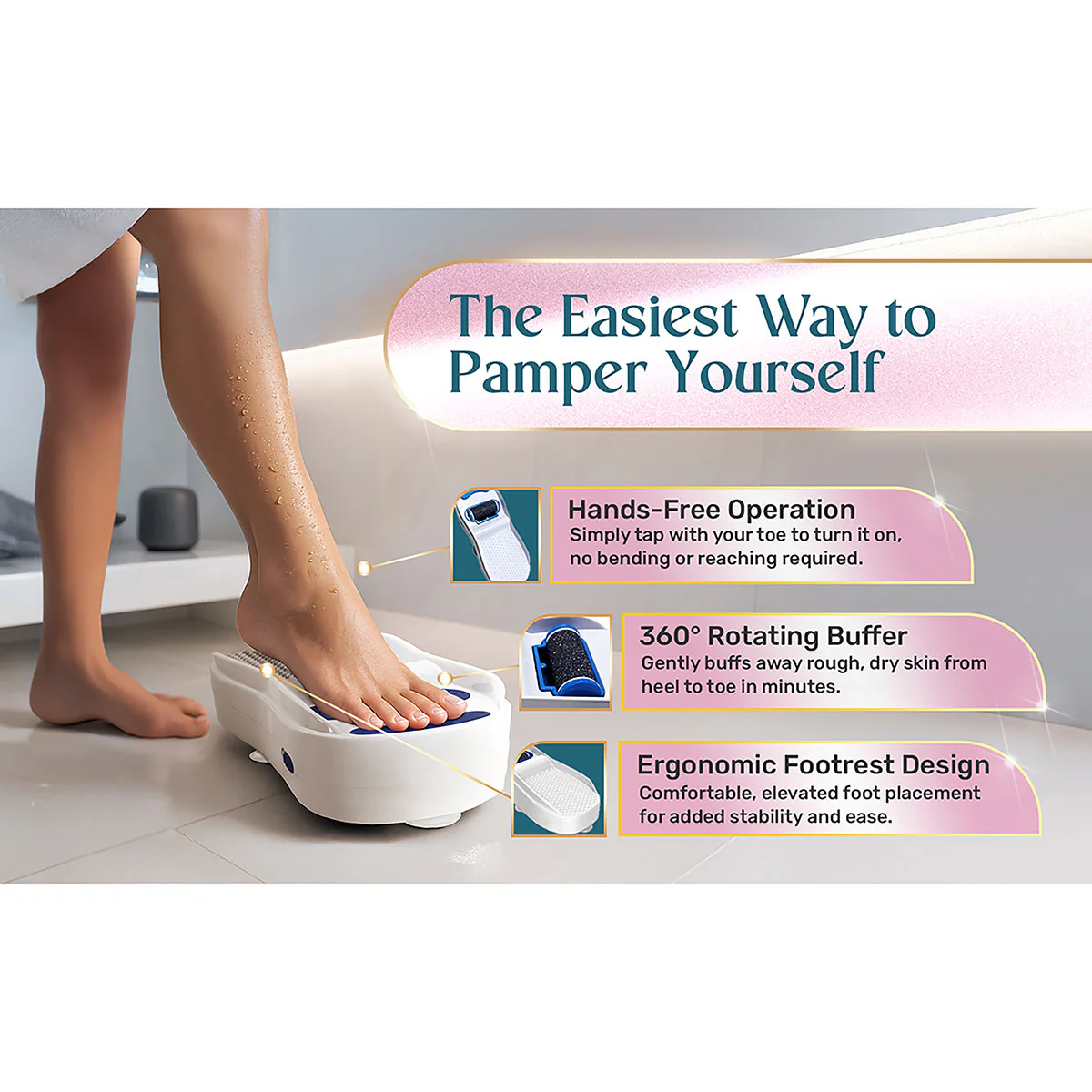 Hands Free Waterproof Foot Exfoliator - Image 6