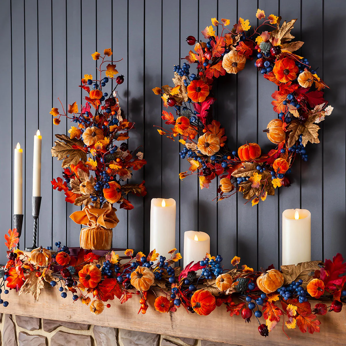 Harvest Pumpkin Wreath