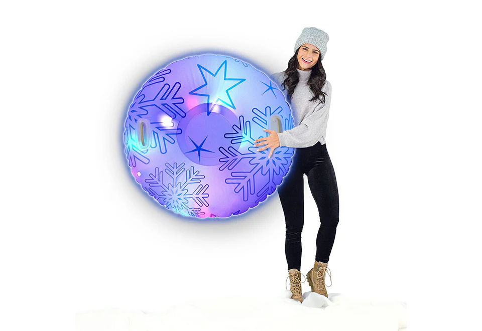 Illuminated LED Snowflake Snow Tube
