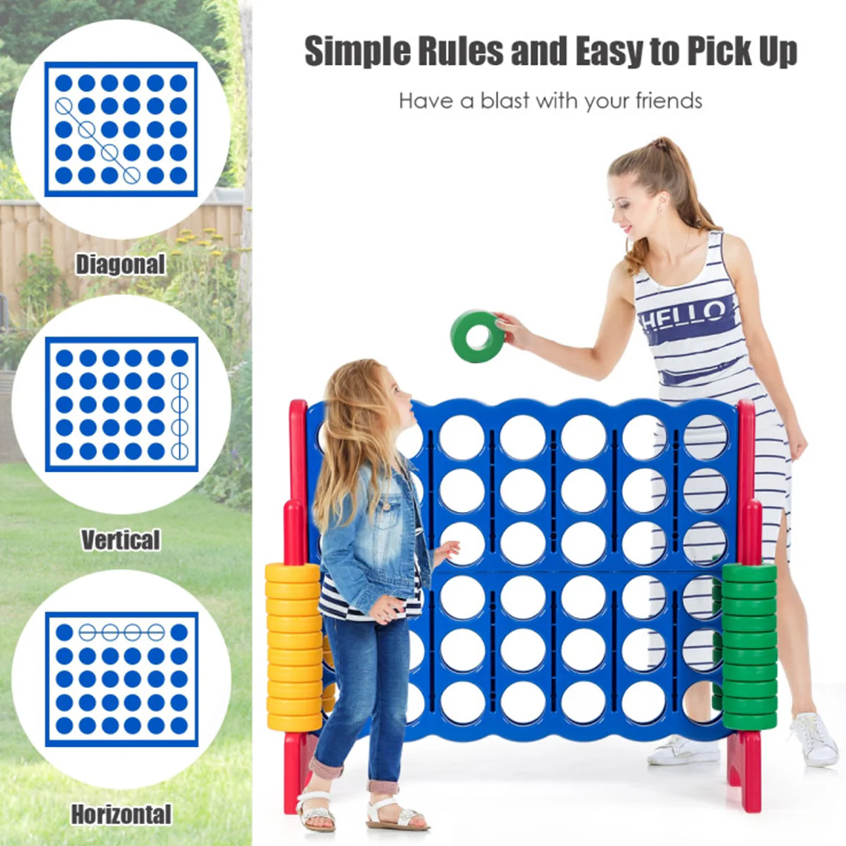 Jumbo 4-to-Score Game Set with 42 Jumbo Rings - Image 25