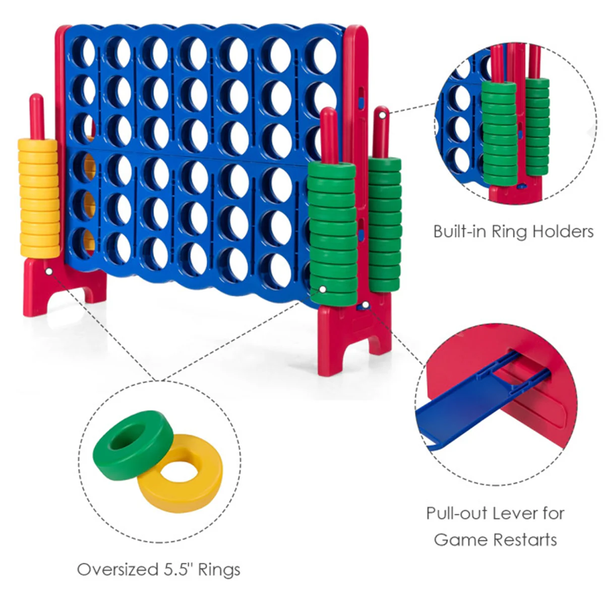 Jumbo 4-to-Score Game Set with 42 Jumbo Rings - Image 29