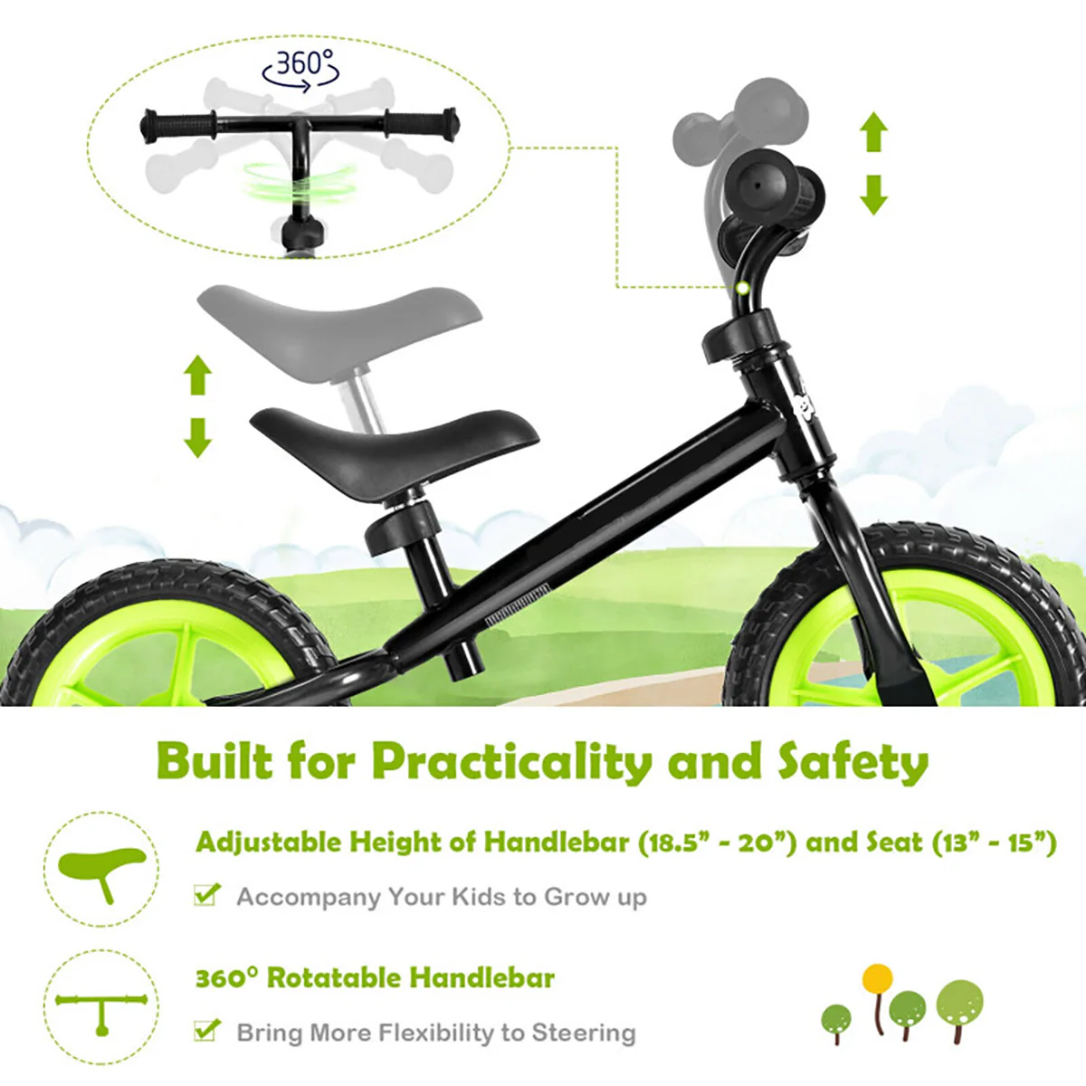 Kids Adjustable No Pedal Balance Bike - Image 29
