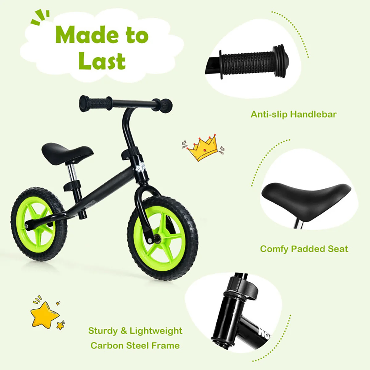 Kids Adjustable No Pedal Balance Bike - Image 32