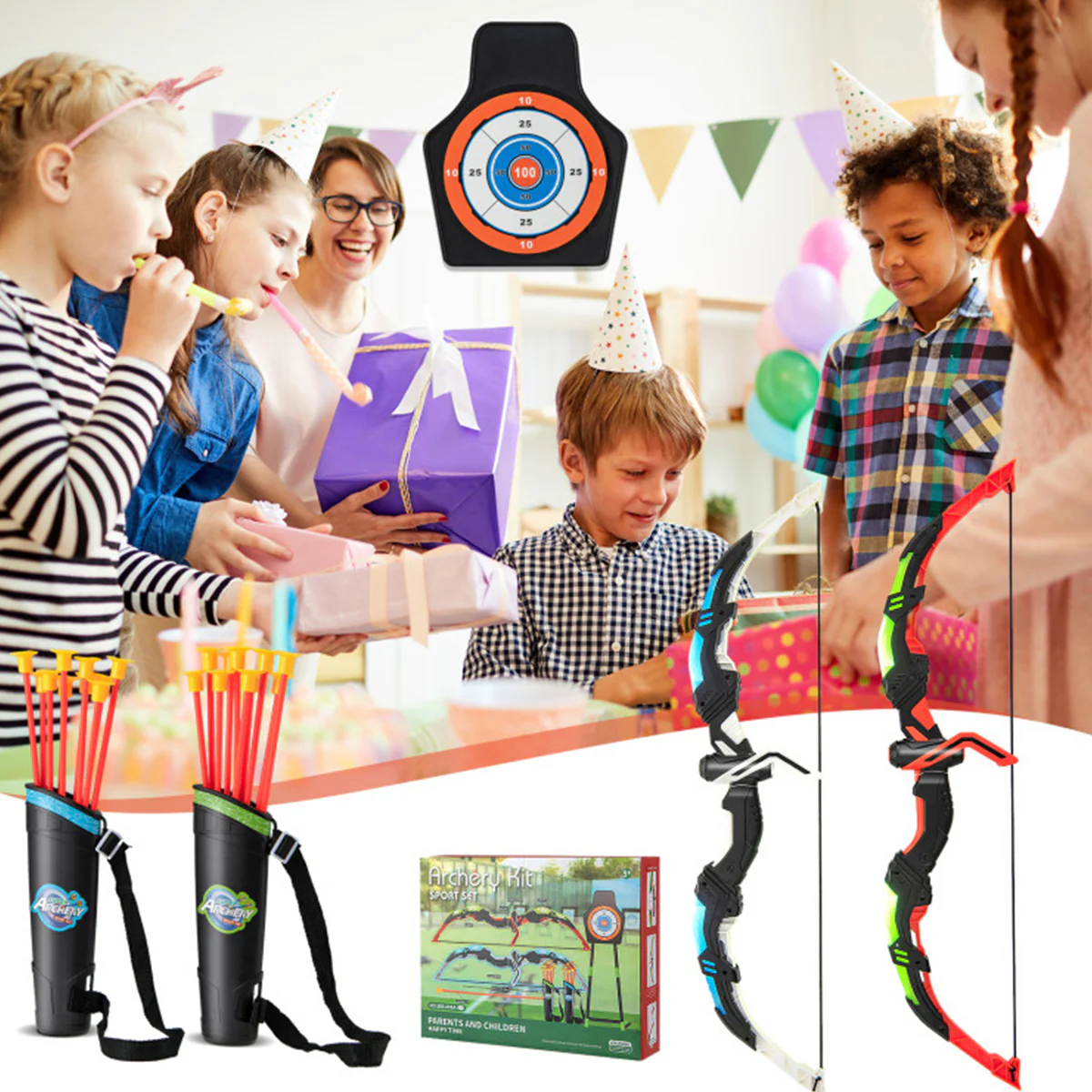 Kids LED Archery Bow Set with Suction Cup Arrows - Image 11