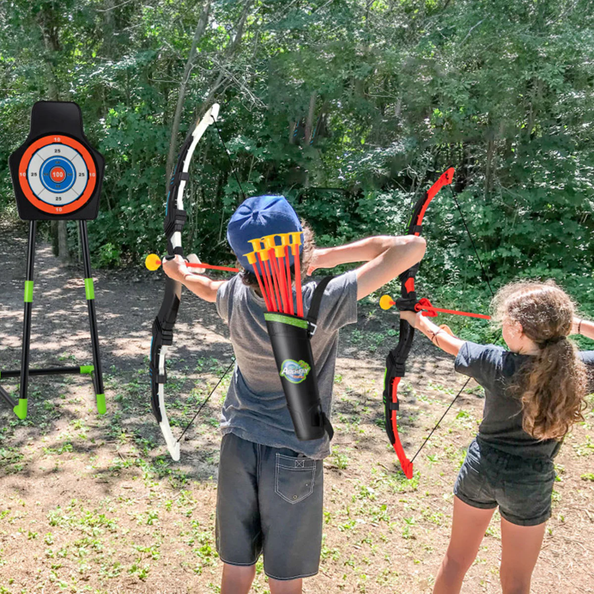 Kids LED Archery Bow Set with Suction Cup Arrows - Image 2