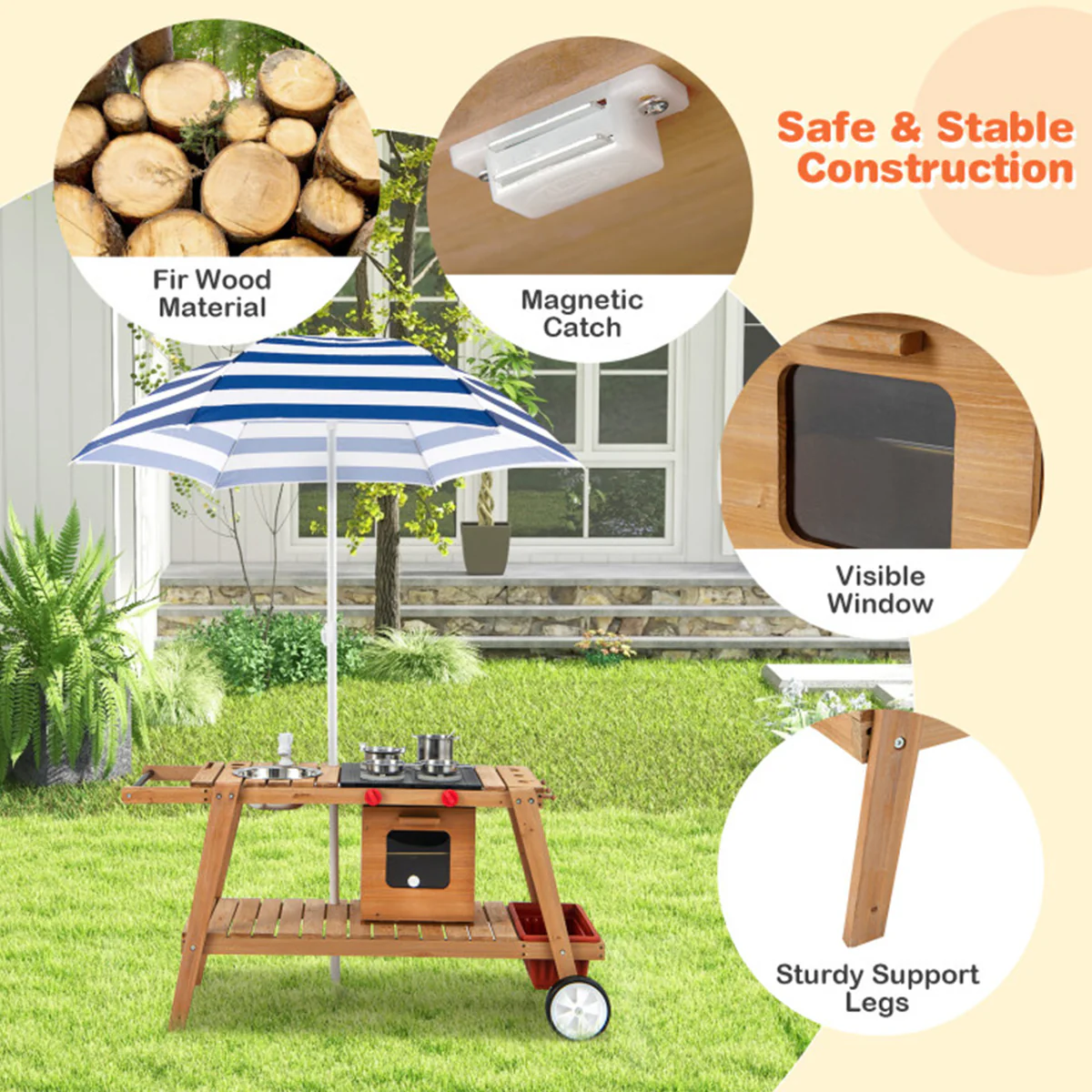 Kids Play Trolley with Sun Proof Umbrella - Image 10