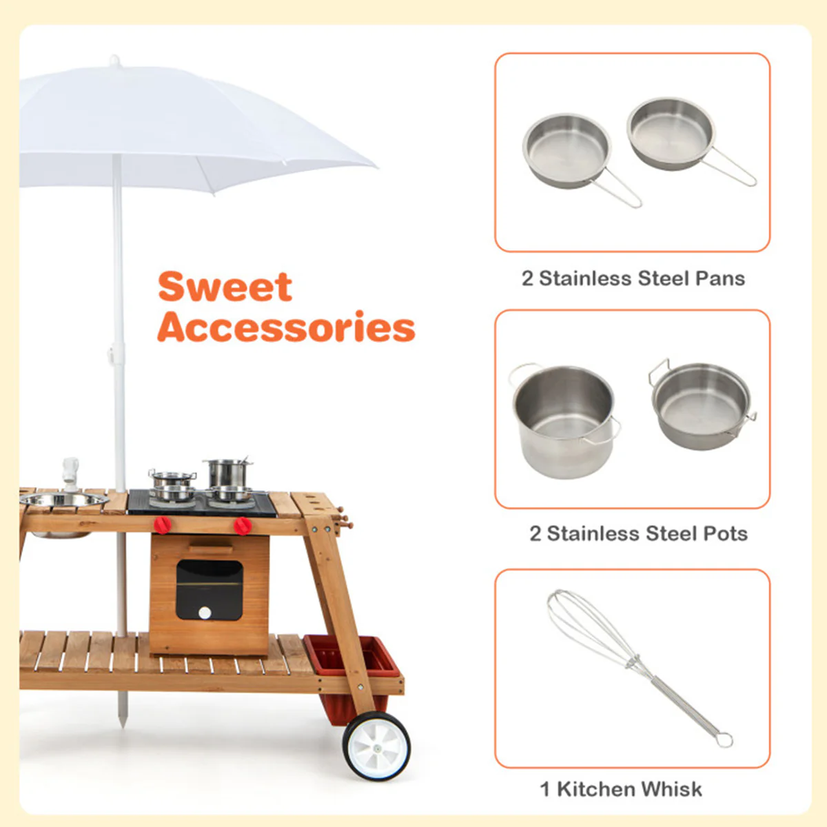 Kids Play Trolley with Sun Proof Umbrella - Image 12
