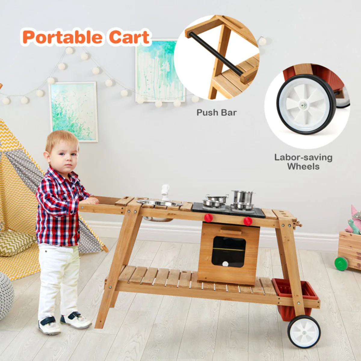 Kids Play Trolley with Sun Proof Umbrella - Image 16
