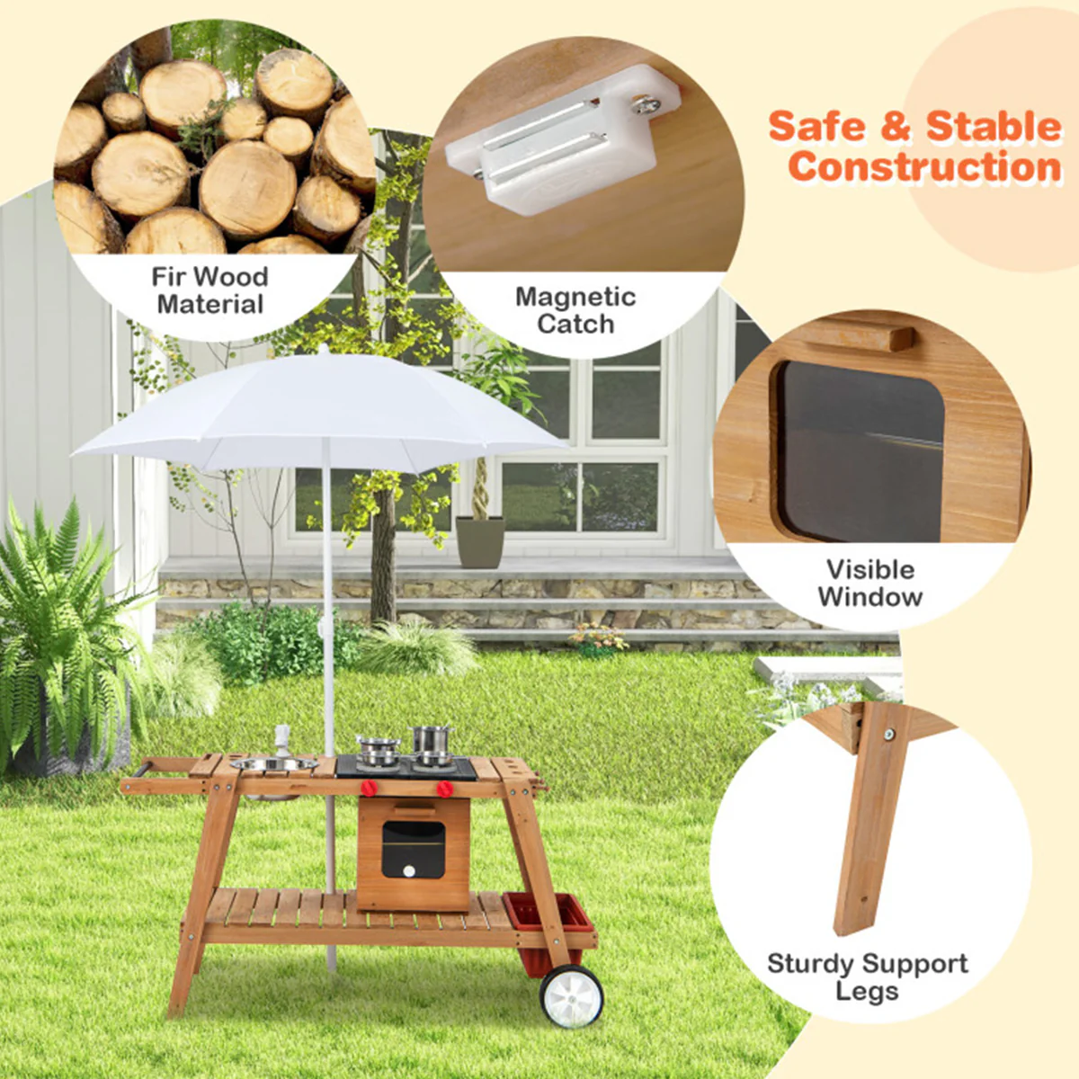Kids Play Trolley with Sun Proof Umbrella - Image 19