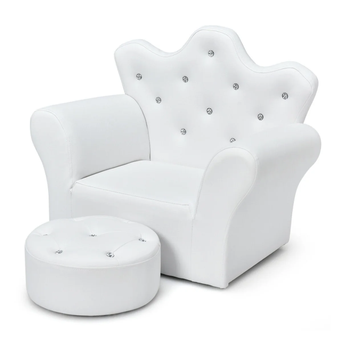 Kids Princess Sofa with Ottoman - Image 12
