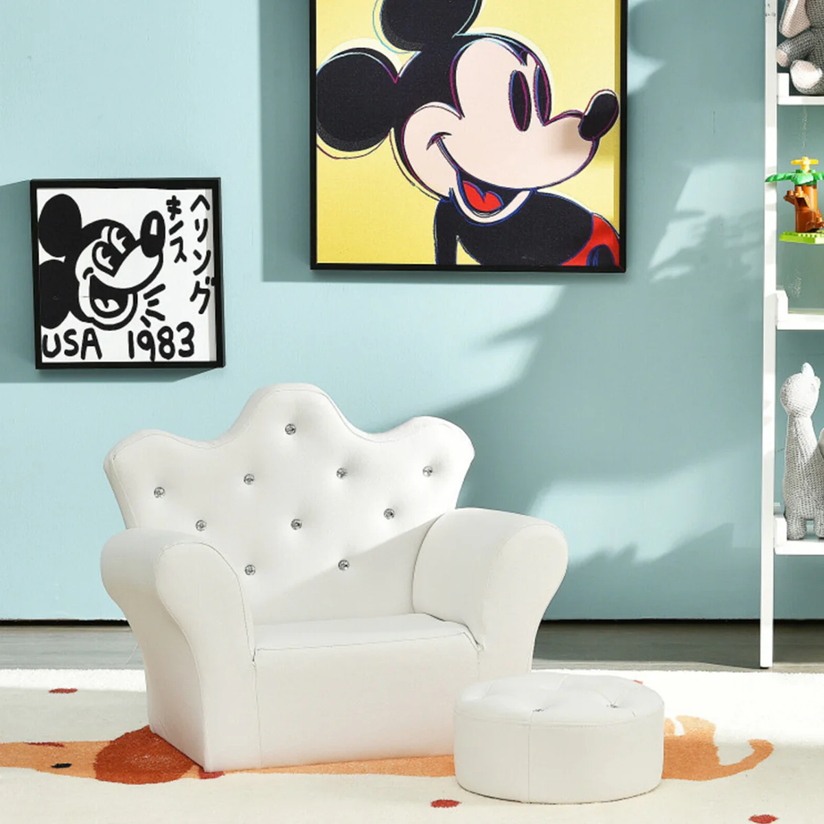Kids Princess Sofa with Ottoman - Image 21