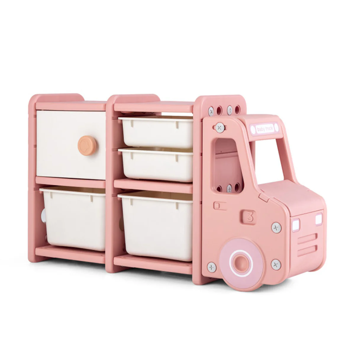 Kids Truck Storage Organizer with Plastic Bins - Image 7