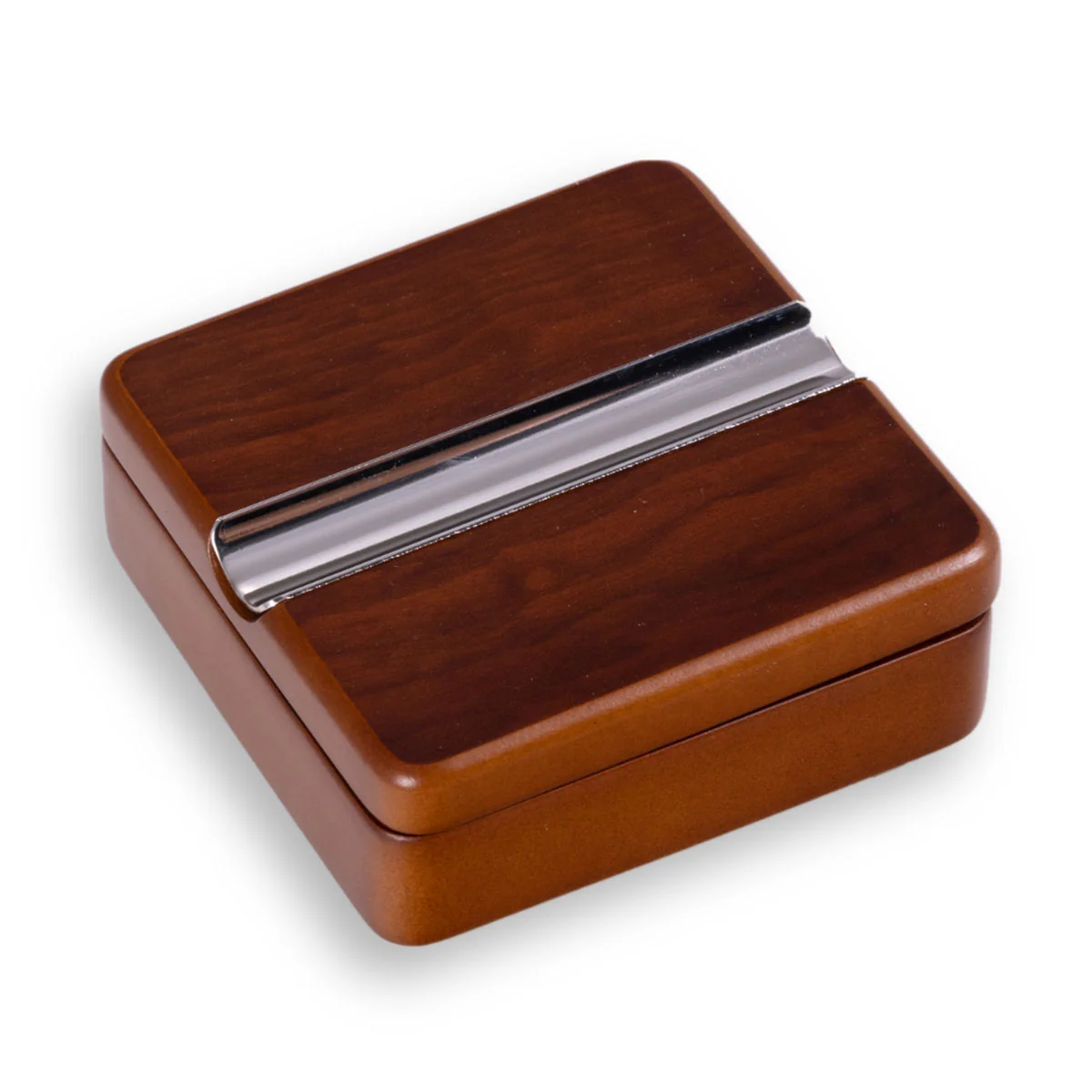 Lacquered Rosewood Swivel Cigar Ashtray - Image 4
