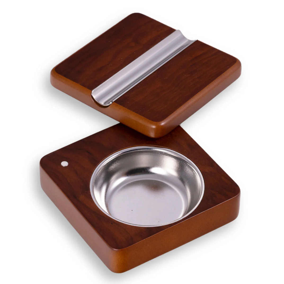 Lacquered Rosewood Swivel Cigar Ashtray - Image 5