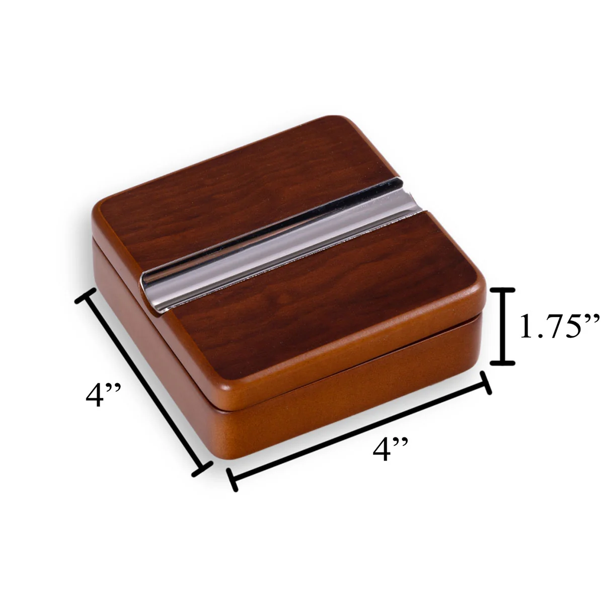 Lacquered Rosewood Swivel Cigar Ashtray - Image 7