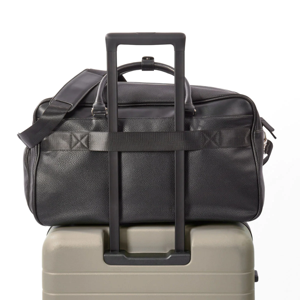 Leather Weekender Bag with Detachable Shoulder Strap - Image 2