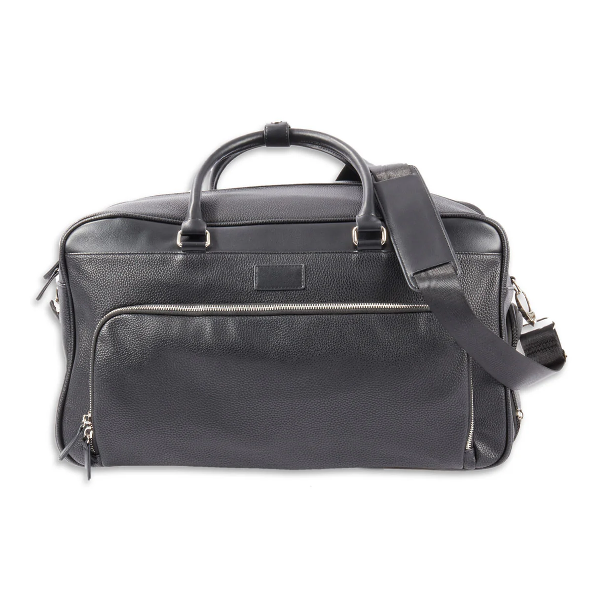 Leather Weekender Bag with Detachable Shoulder Strap - Image 5