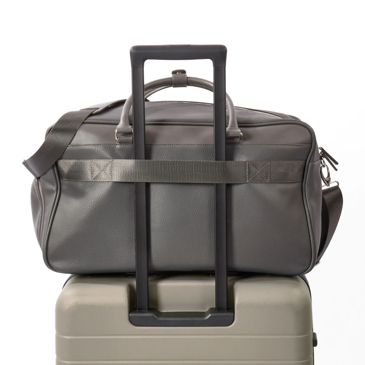 Leather Weekender Bag with Detachable Shoulder Strap - Image 8