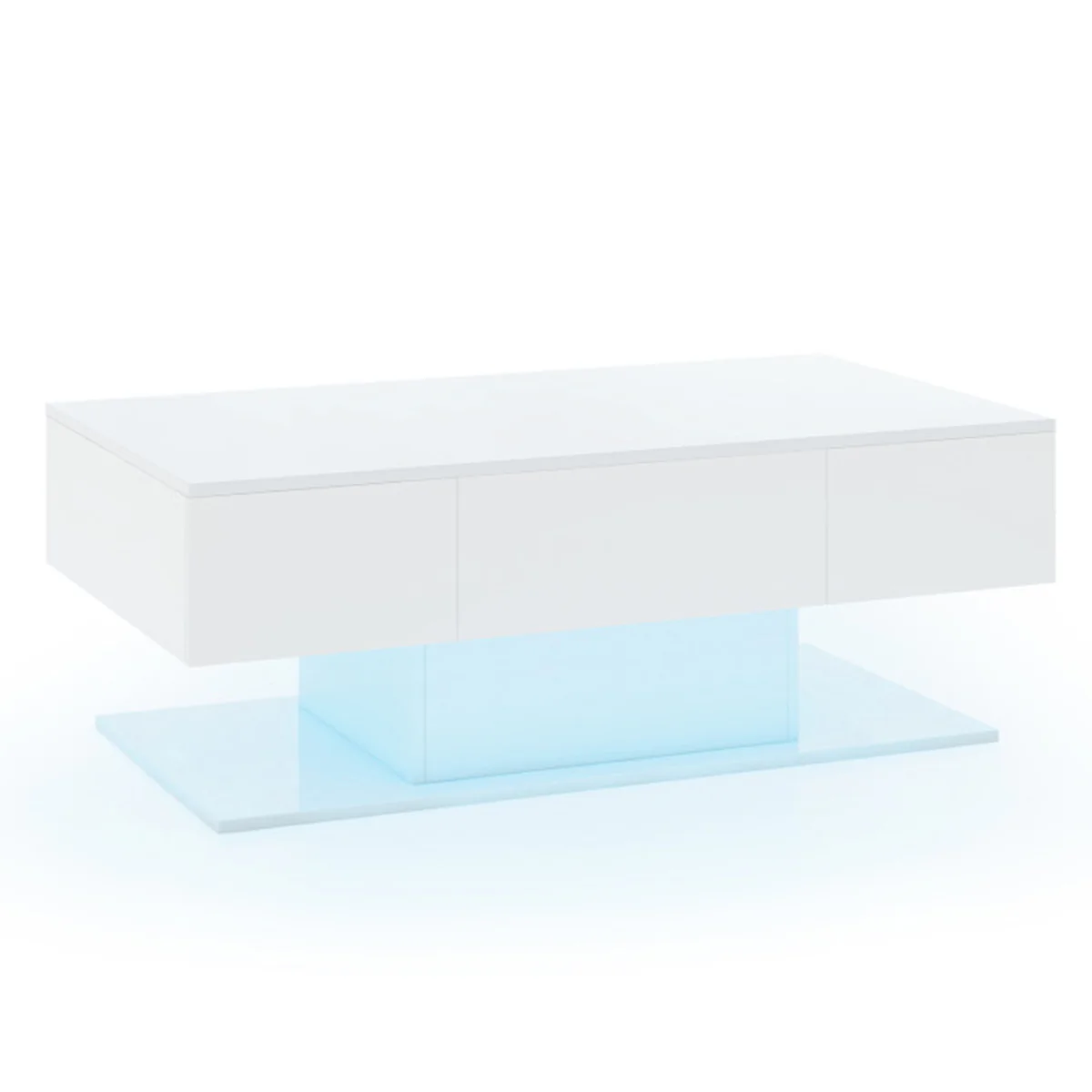 LED Coffee Table with Storage Drawers - Image 10