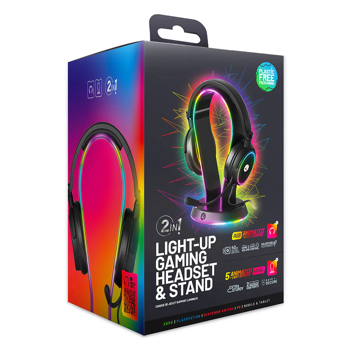 LED Gaming Headset with Stand and Microphone - Image 4