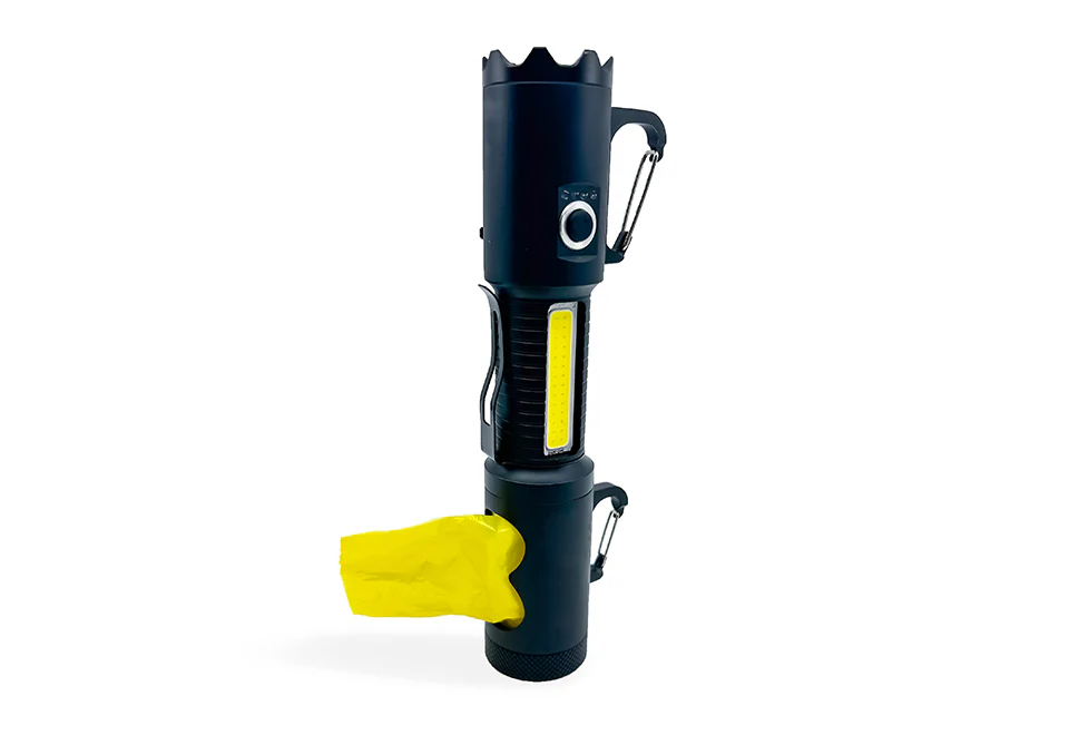 LED Tactical Flashlight and Pet Waste Bag Dispenser - Image 2