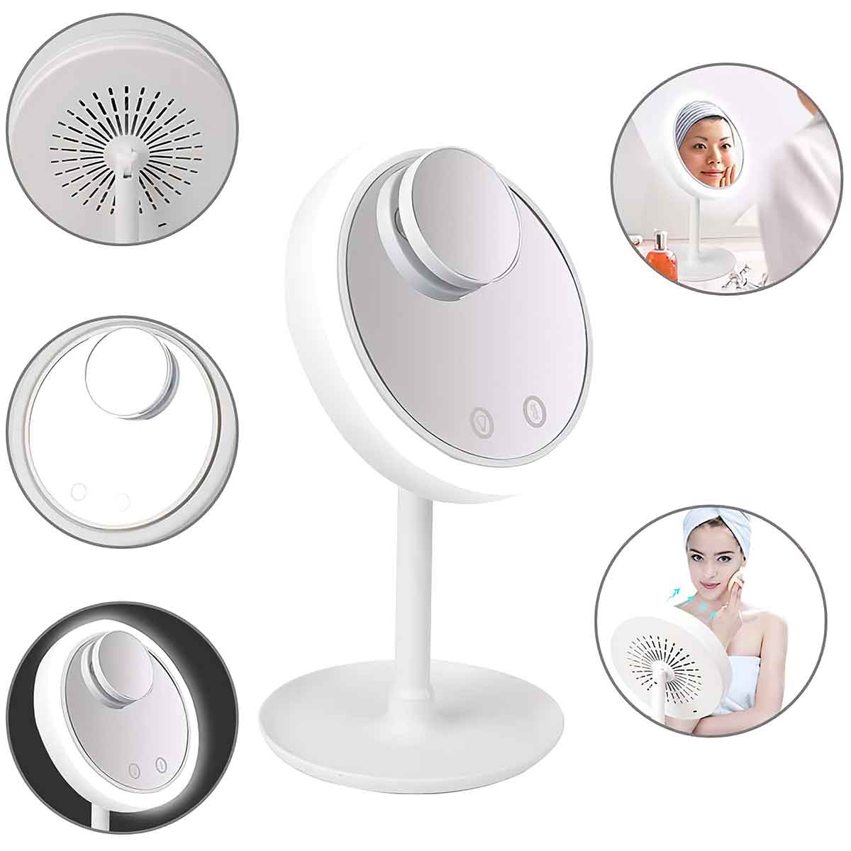 LED Vanity Mirror with Cooling Fan - Image 5